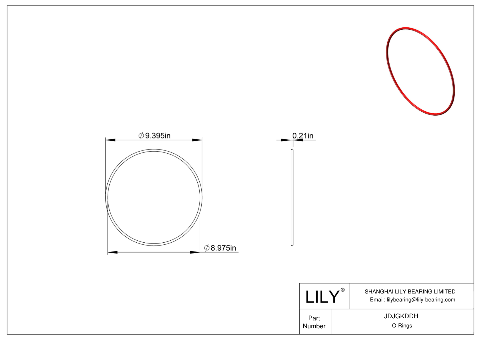 JDJGKDDH Juntas tóricas de alta temperatura redondas cad drawing