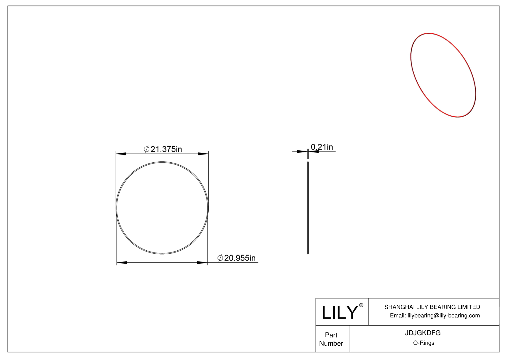 JDJGKDFG Juntas tóricas de alta temperatura redondas cad drawing