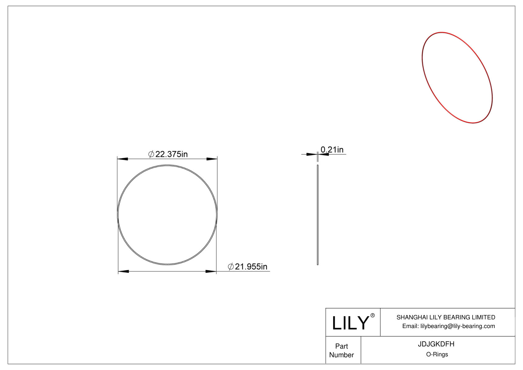 JDJGKDFH 圆形高温 O 形圈 cad drawing