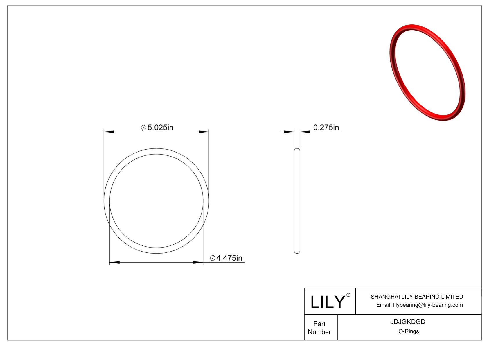 JDJGKDGD High Temperature O-Rings Round cad drawing