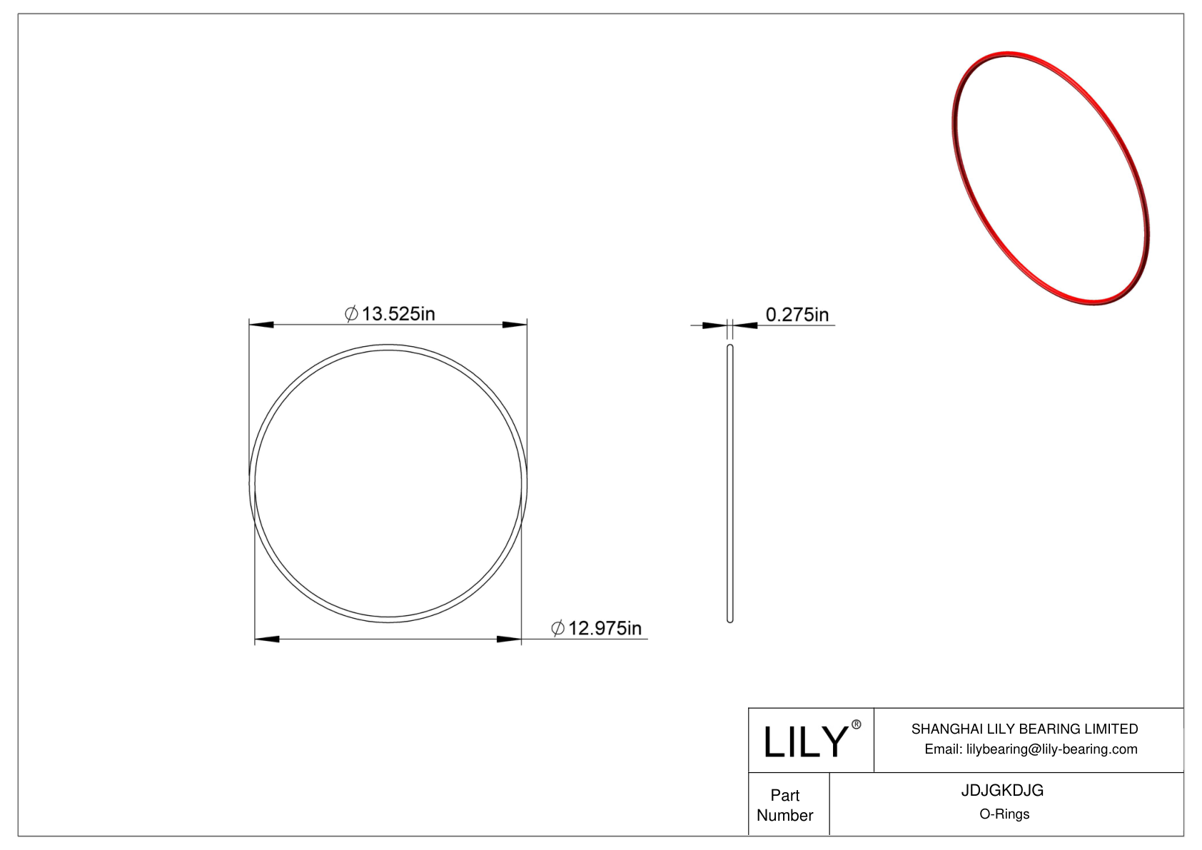 JDJGKDJG High Temperature O-Rings Round cad drawing