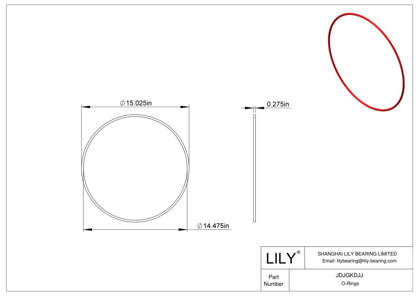 JDJGKDJJ High Temperature O-Rings Round cad drawing