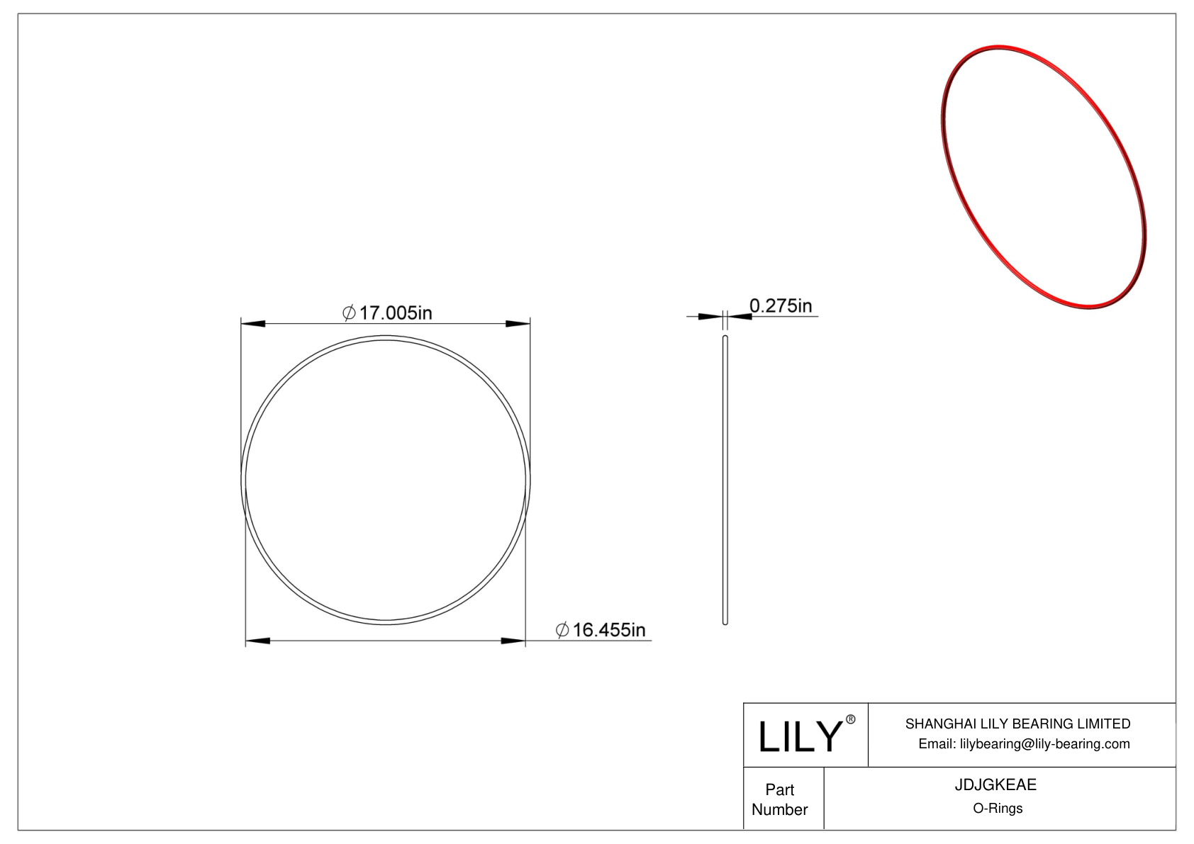 JDJGKEAE Juntas tóricas de alta temperatura redondas cad drawing