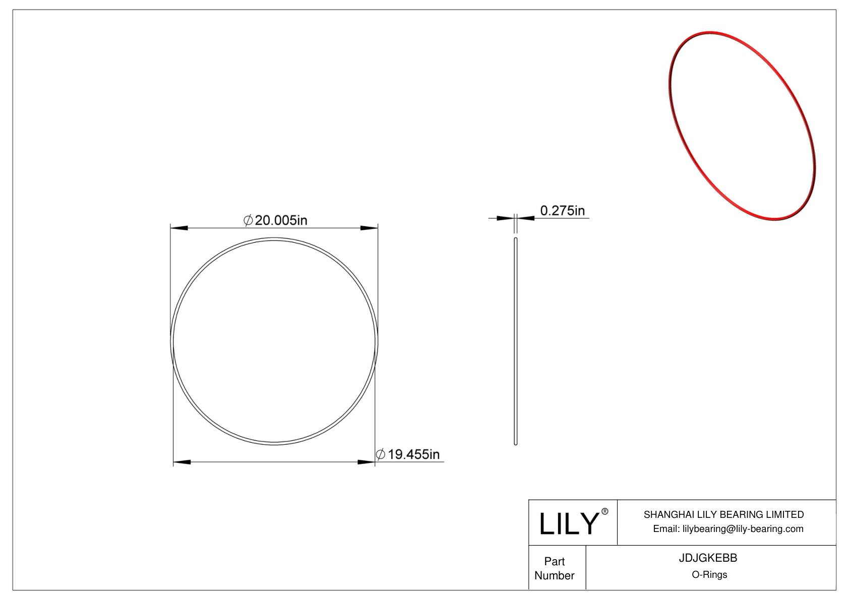 JDJGKEBB Juntas tóricas de alta temperatura redondas cad drawing