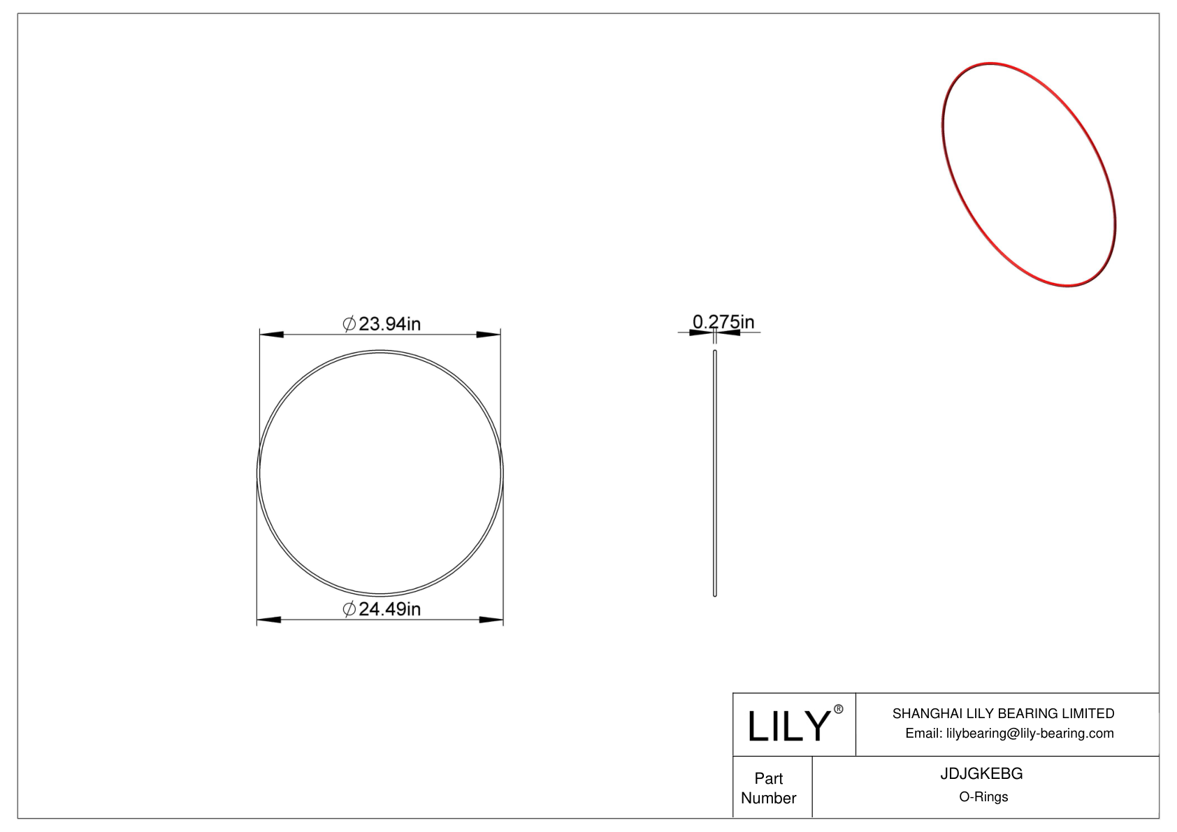 JDJGKEBG Juntas tóricas de alta temperatura redondas cad drawing