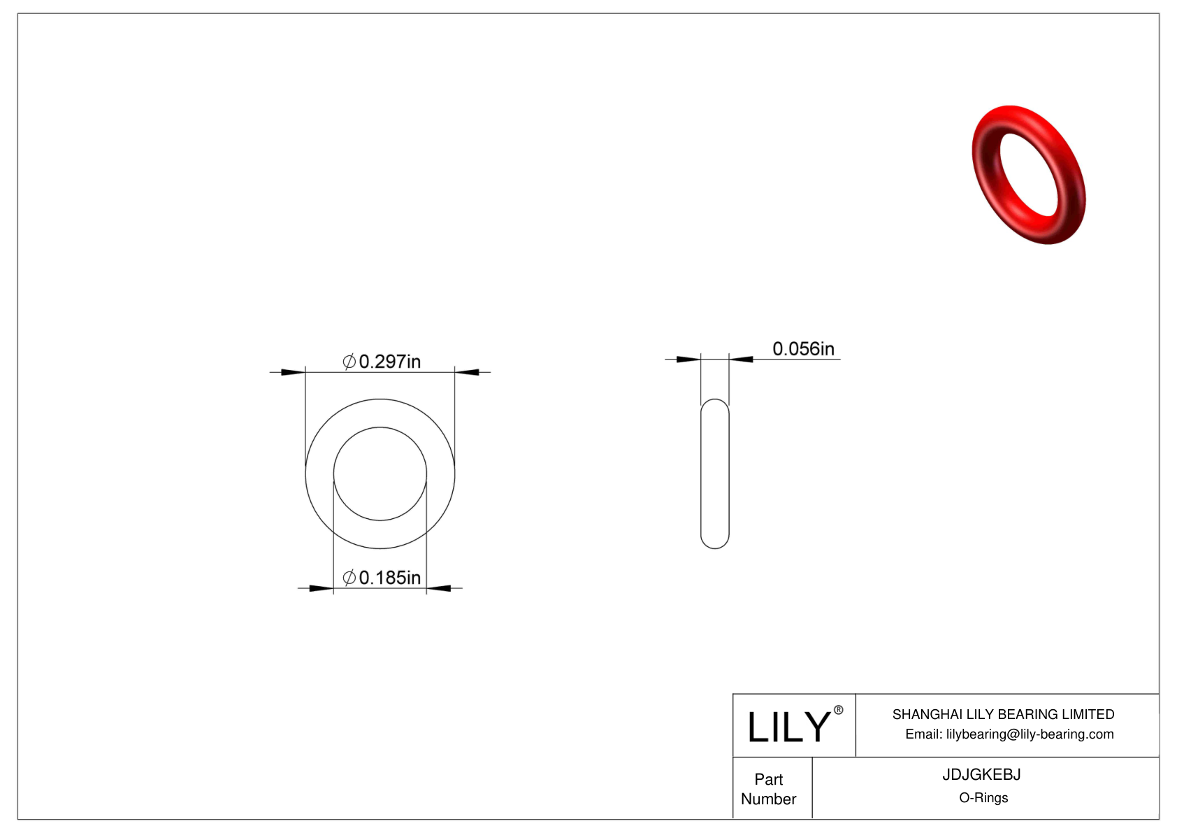 JDJGKEBJ High Temperature O-Rings Round cad drawing