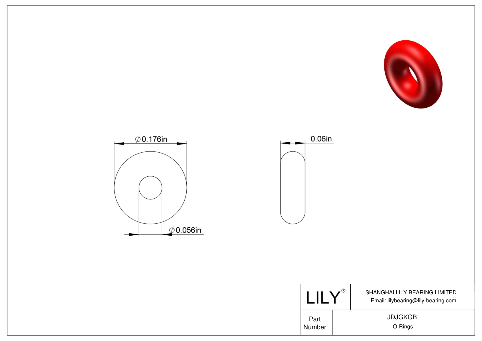 JDJGKGB Juntas tóricas de alta temperatura redondas cad drawing