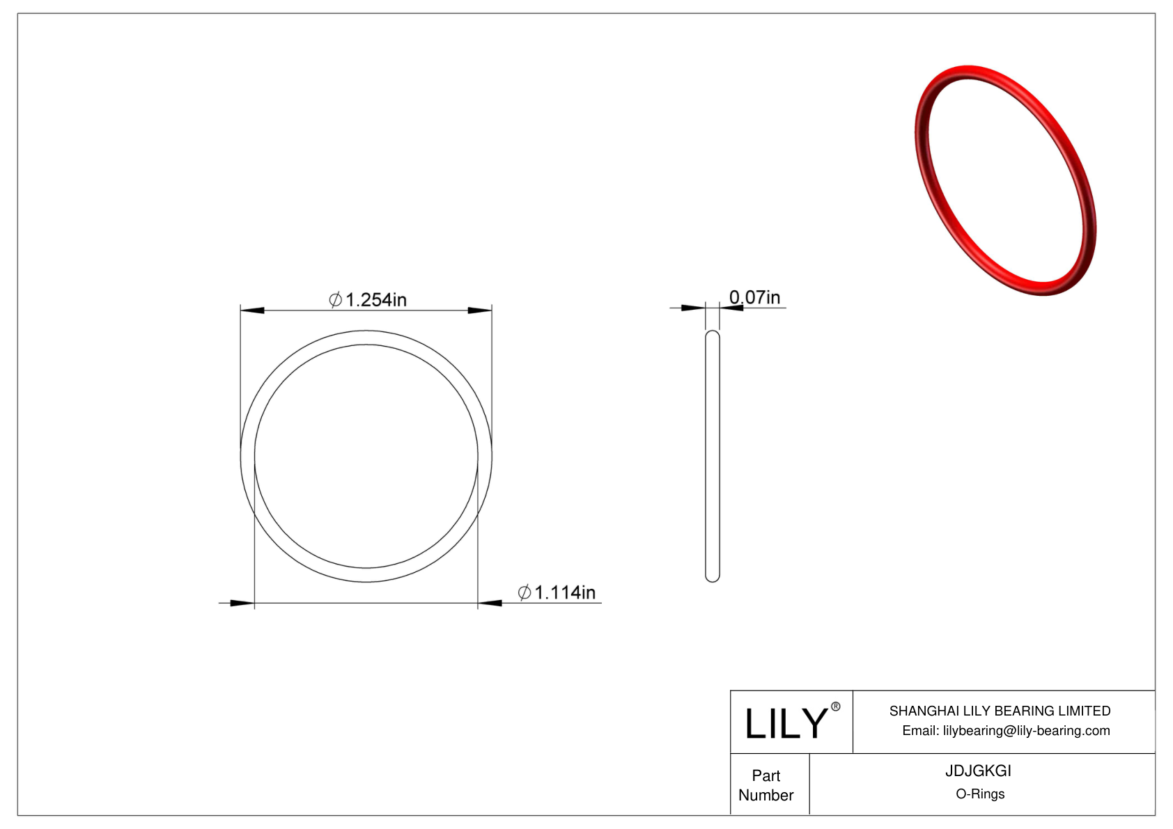 JDJGKGI High Temperature O-Rings Round cad drawing