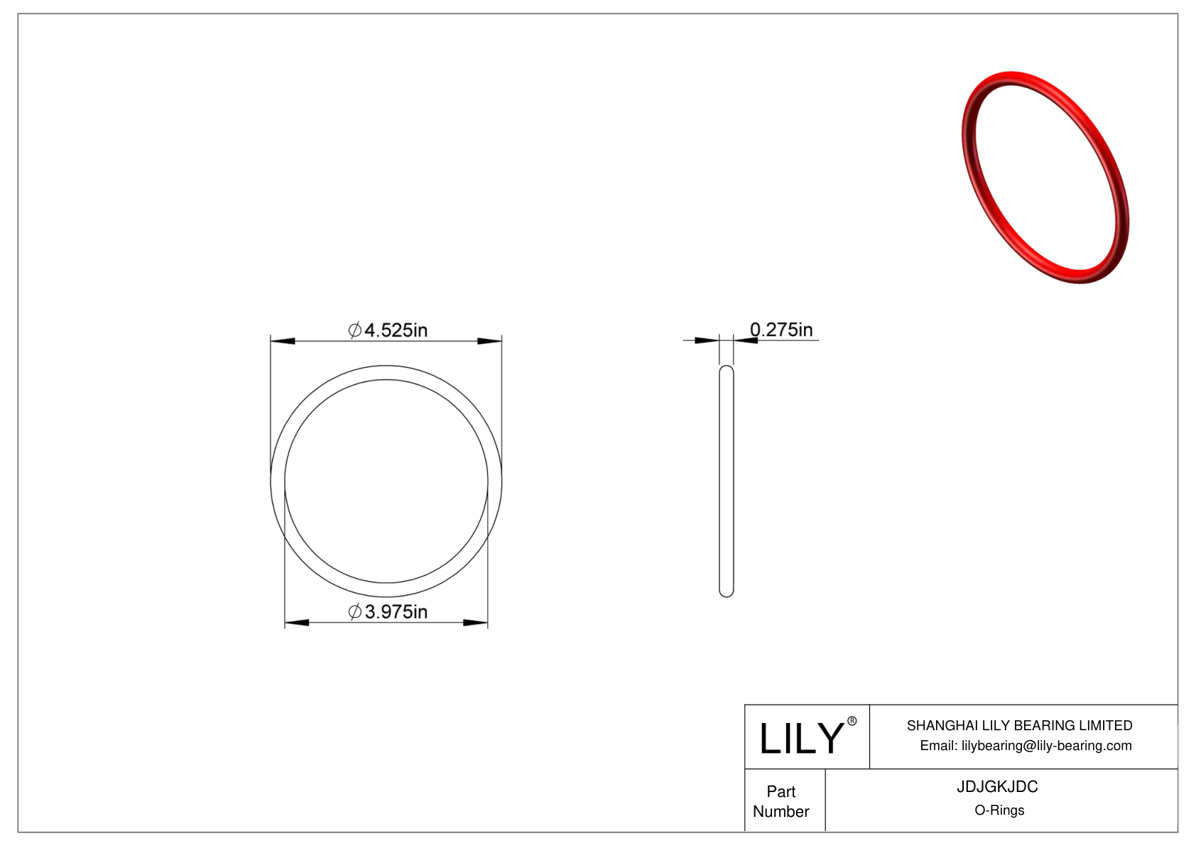 JDJGKJDC High Temperature O-Rings Round cad drawing