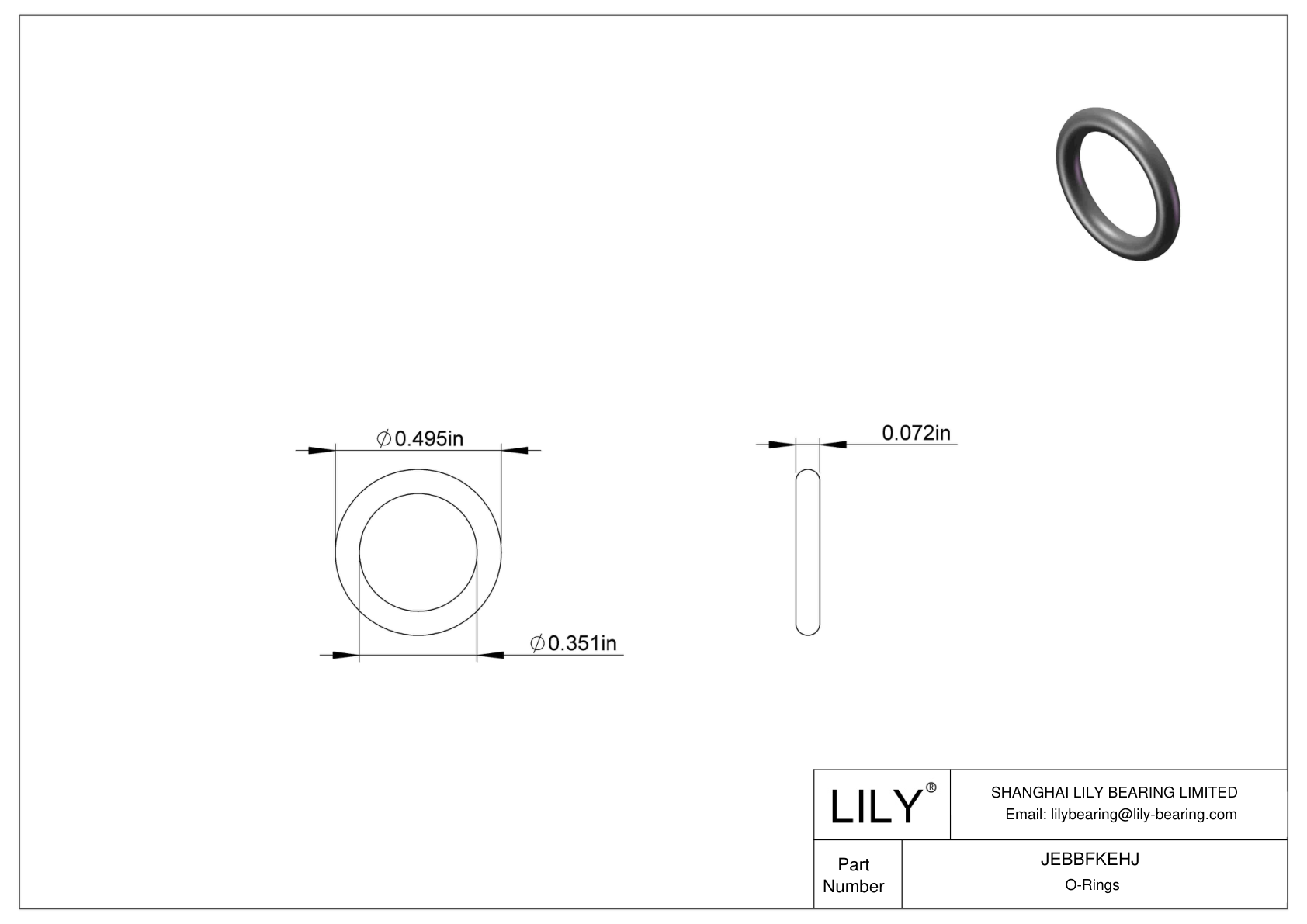 JEBBFKEHJ Water And Steam Resistant O-Rings cad drawing