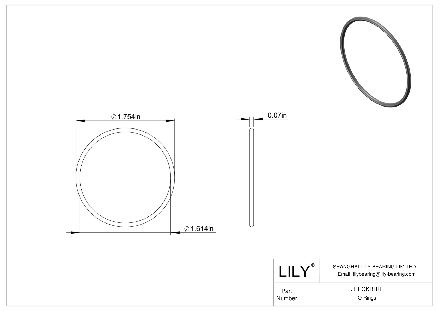 JEFCKBBH 圆形耐油 O 形圈 cad drawing