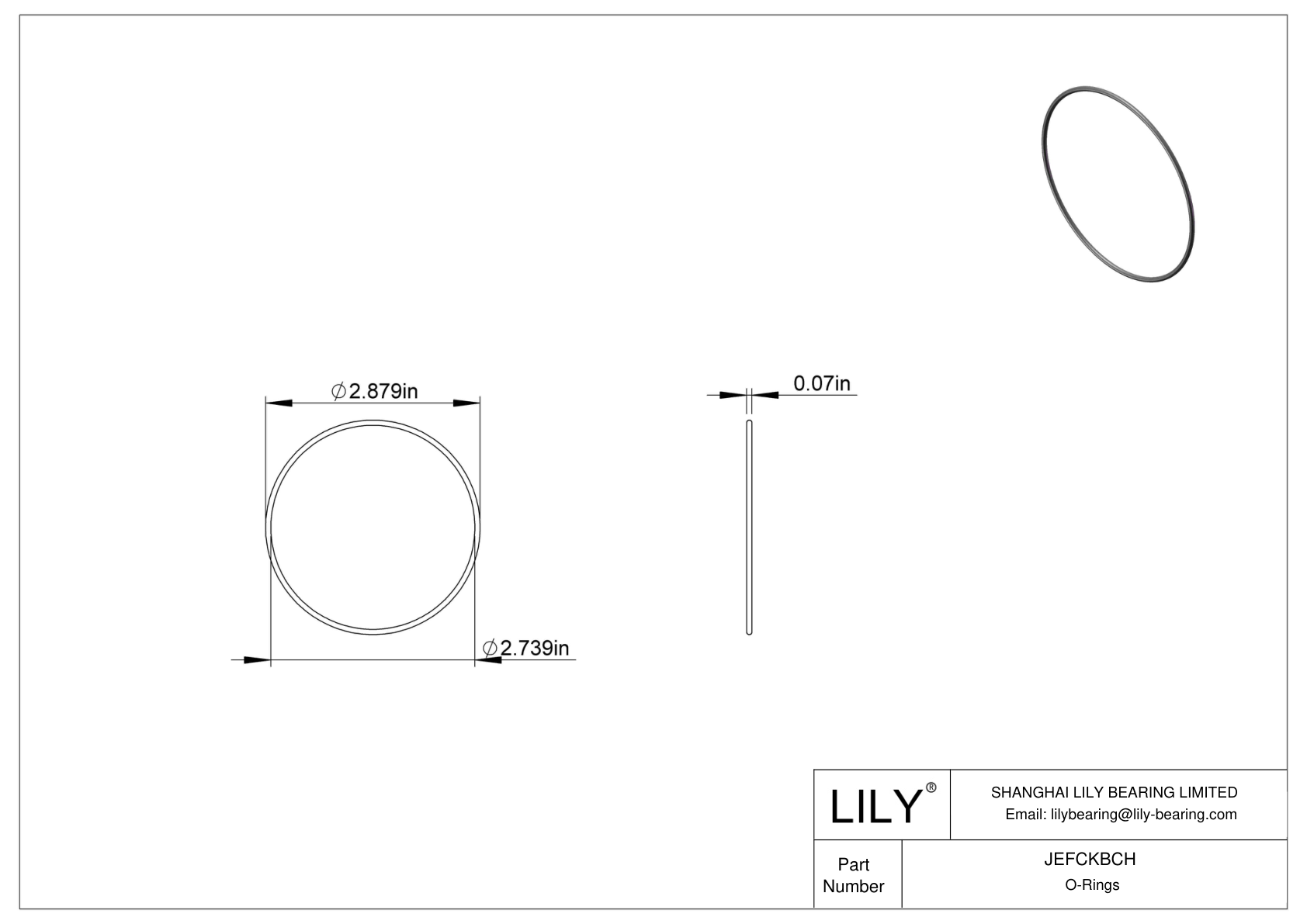 JEFCKBCH Oil Resistant O-Rings Round cad drawing