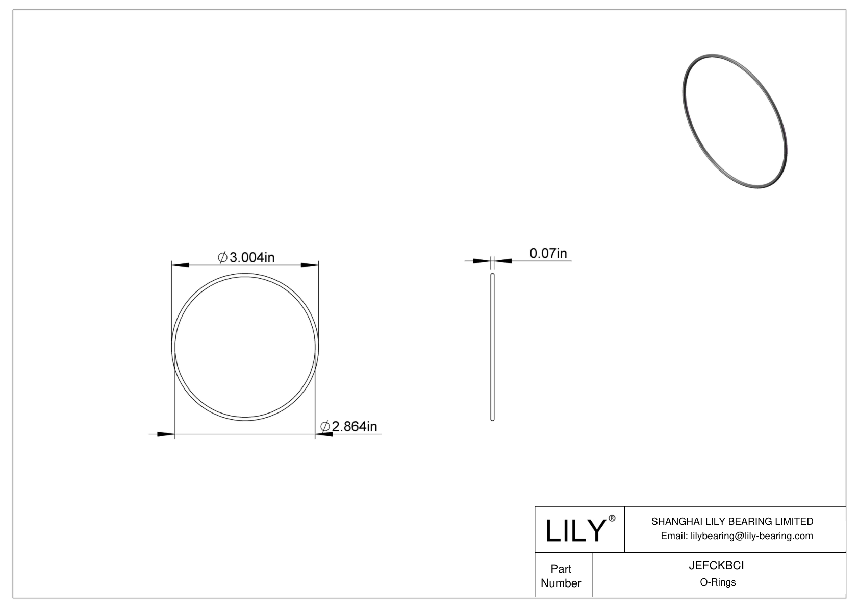 JEFCKBCI 圆形耐油 O 形圈 cad drawing