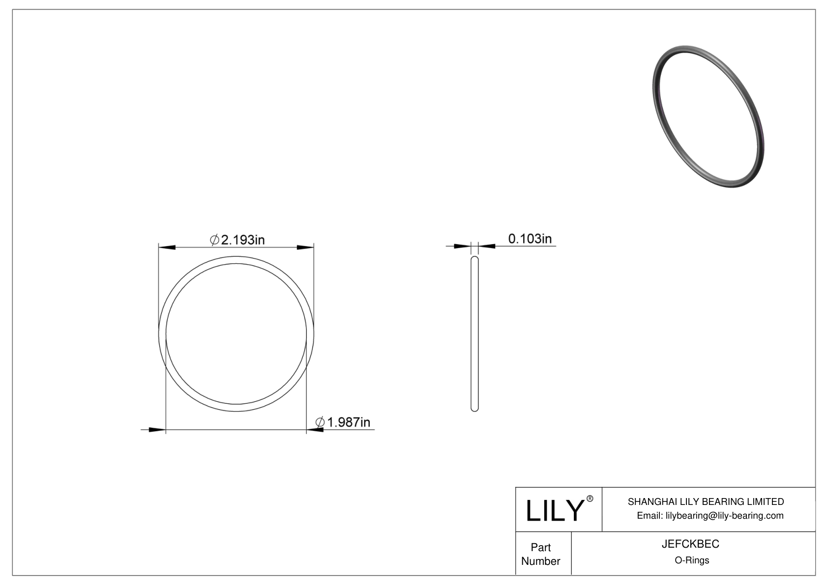 JEFCKBEC Juntas tóricas redondas resistentes al aceite cad drawing