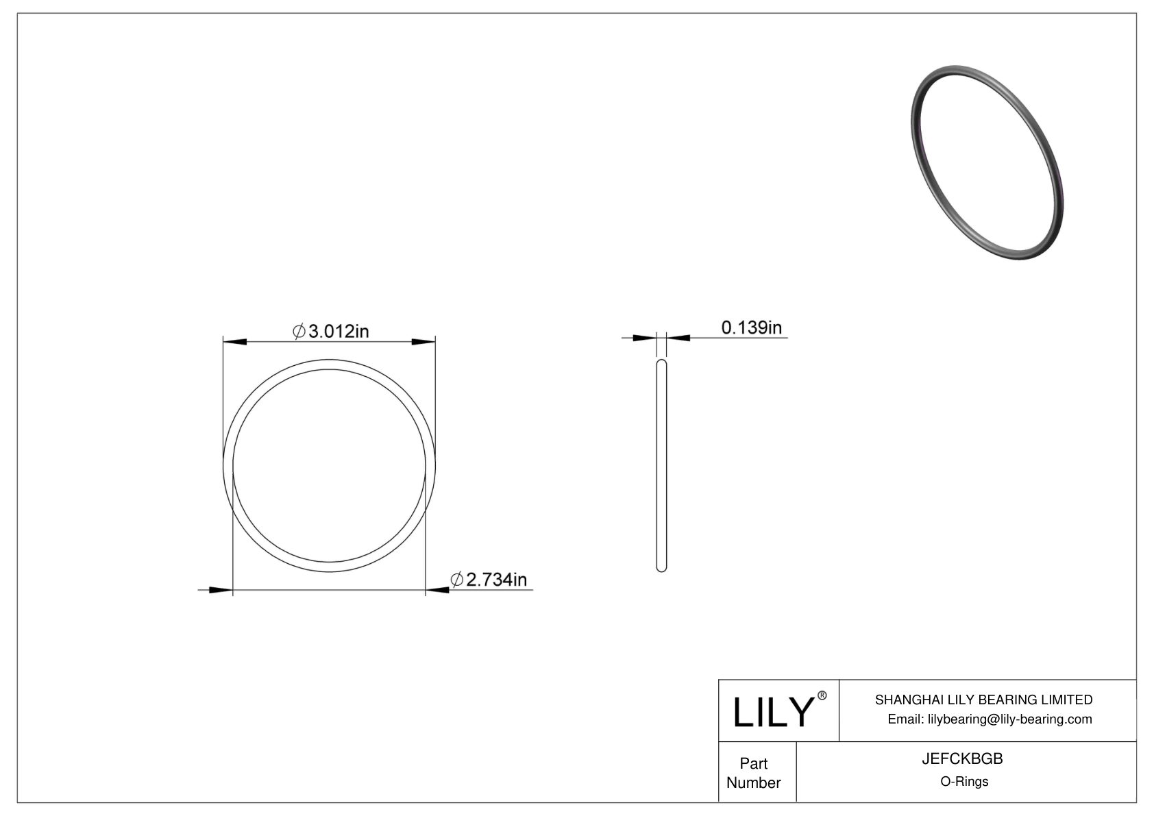 JEFCKBGB Juntas tóricas redondas resistentes al aceite cad drawing