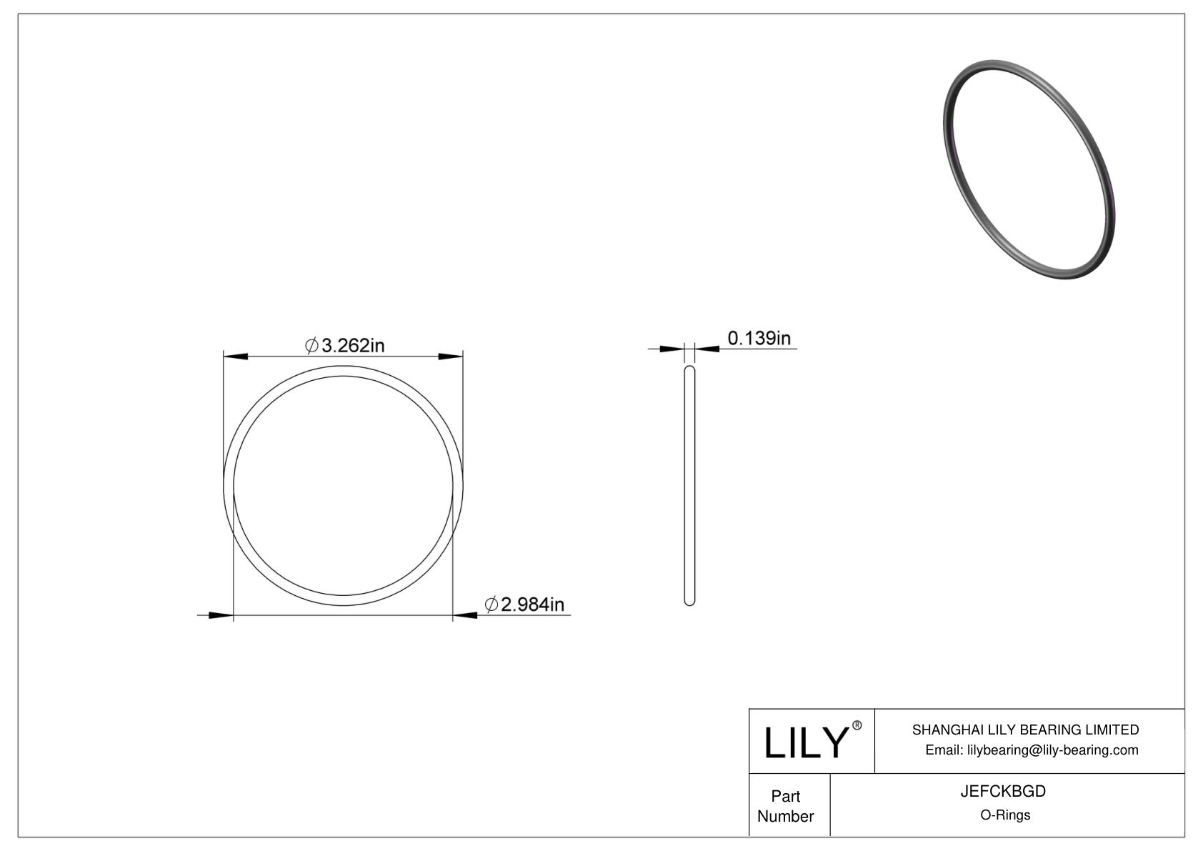 JEFCKBGD Juntas tóricas redondas resistentes al aceite cad drawing