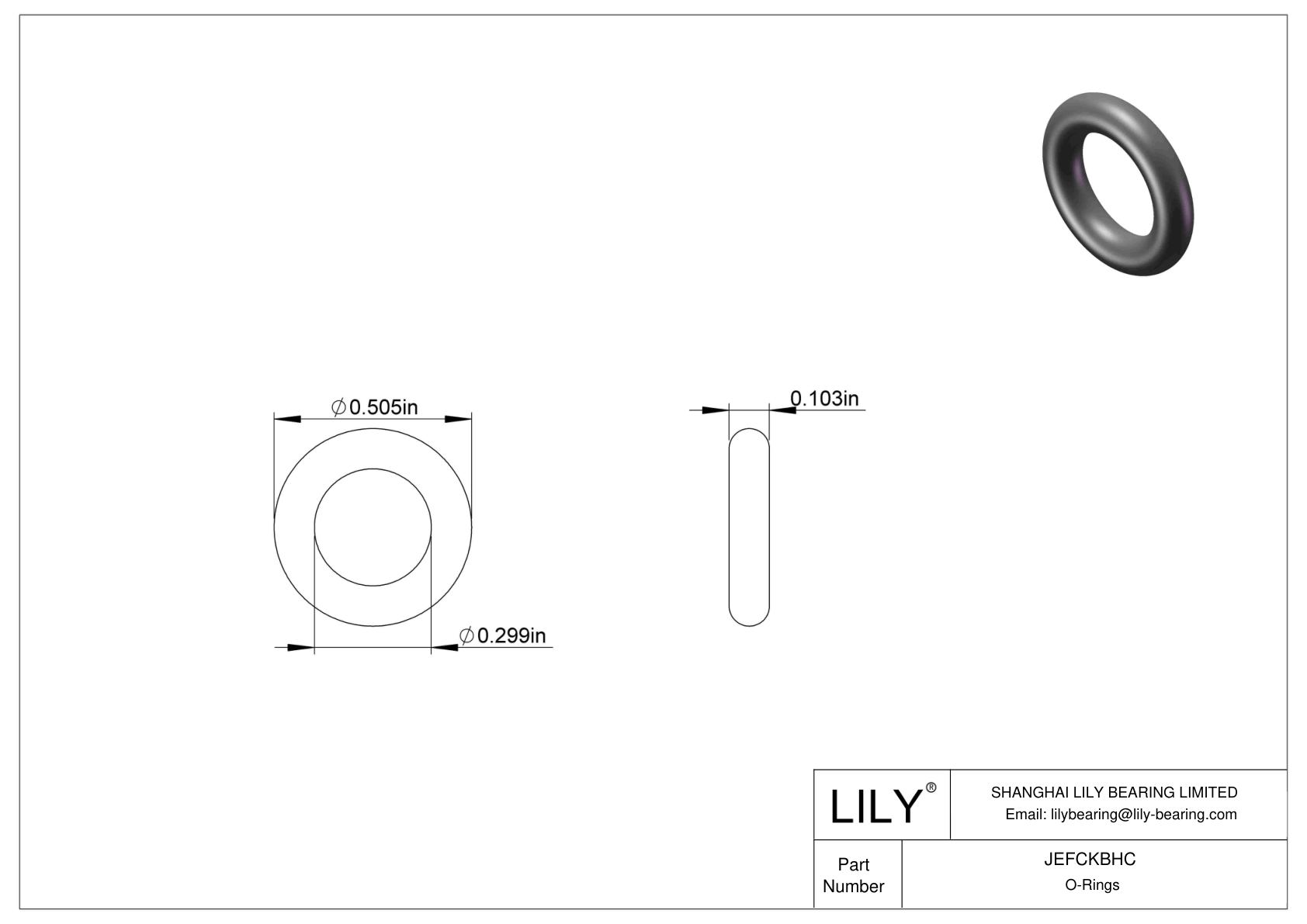 JEFCKBHC Juntas tóricas redondas resistentes al aceite cad drawing