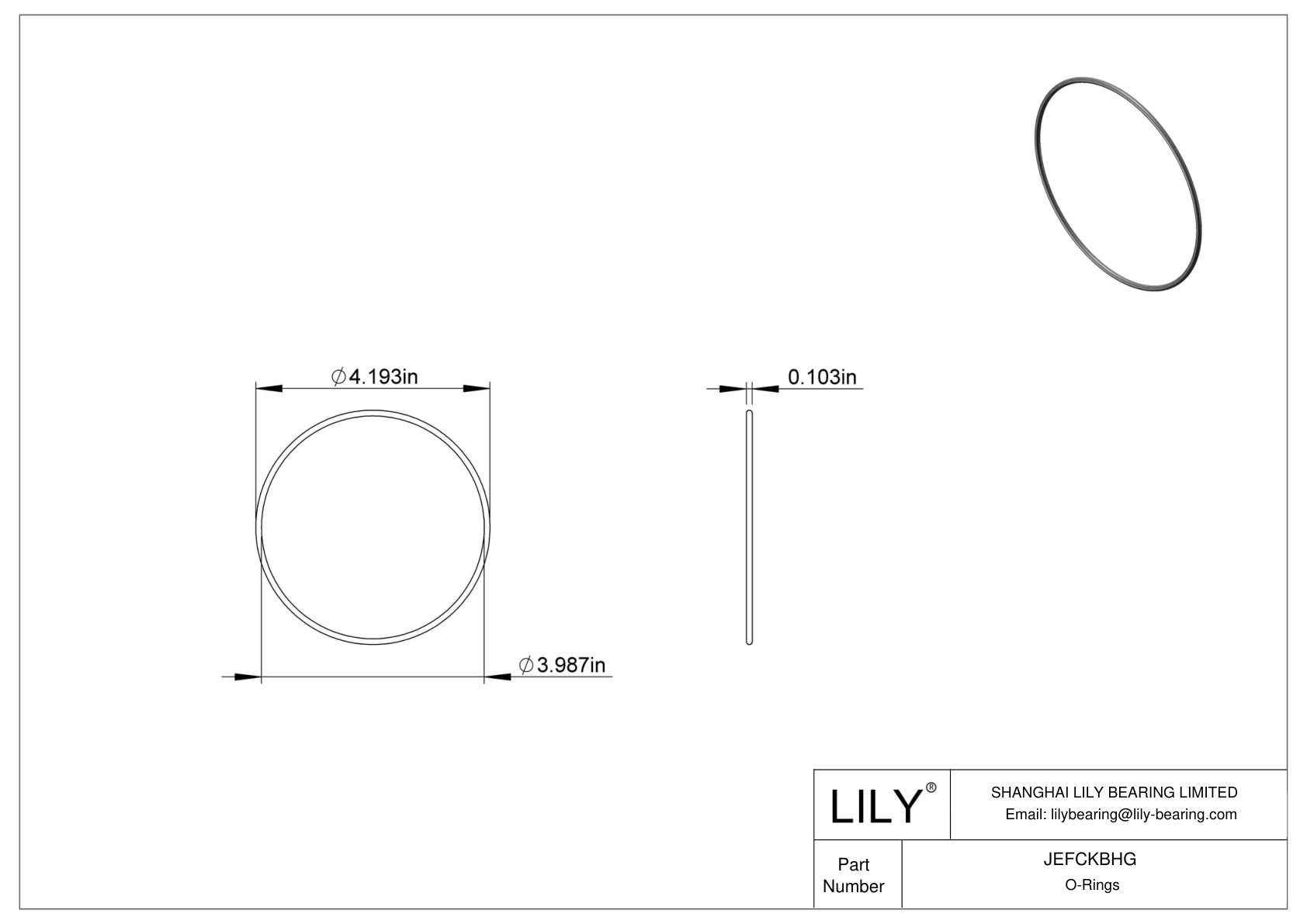 JEFCKBHG Juntas tóricas redondas resistentes al aceite cad drawing