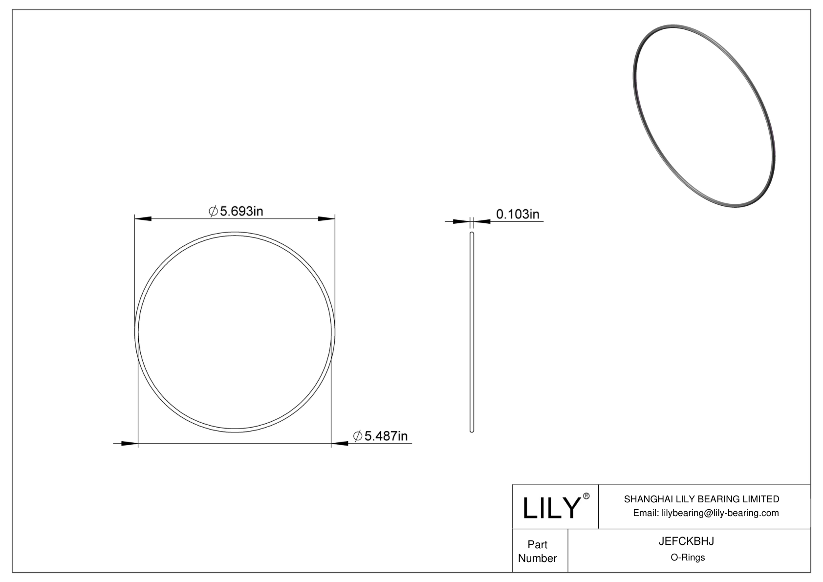 JEFCKBHJ Juntas tóricas redondas resistentes al aceite cad drawing