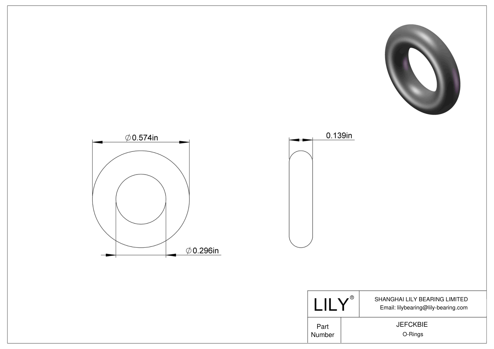 JEFCKBIE Juntas tóricas redondas resistentes al aceite cad drawing