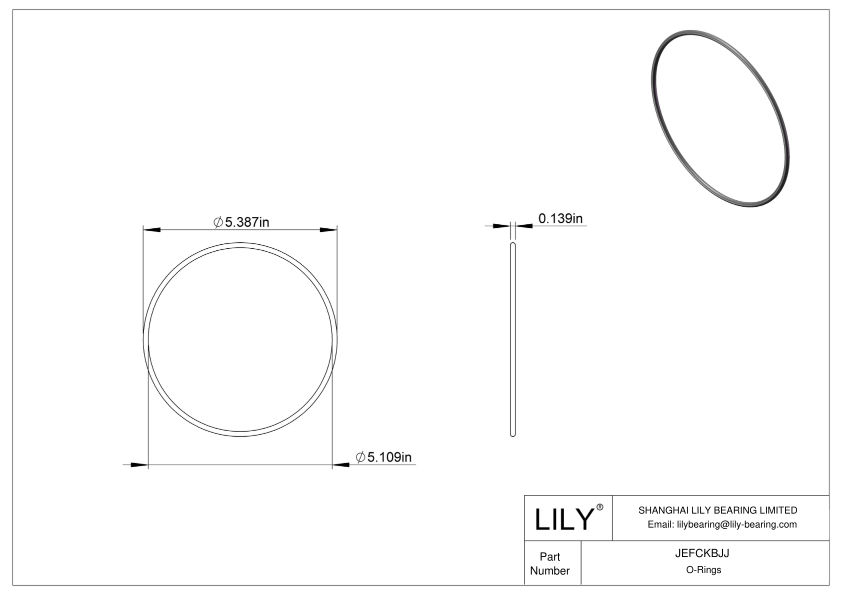 JEFCKBJJ 圆形耐油 O 形圈 cad drawing