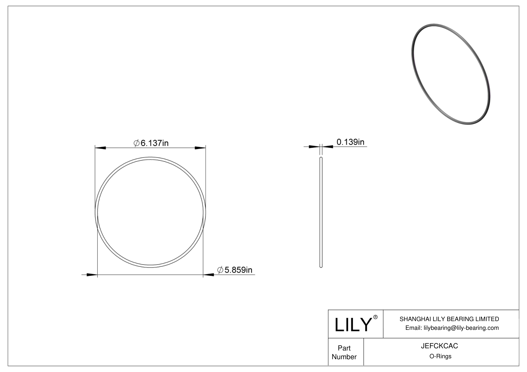 JEFCKCAC 圆形耐油 O 形圈 cad drawing