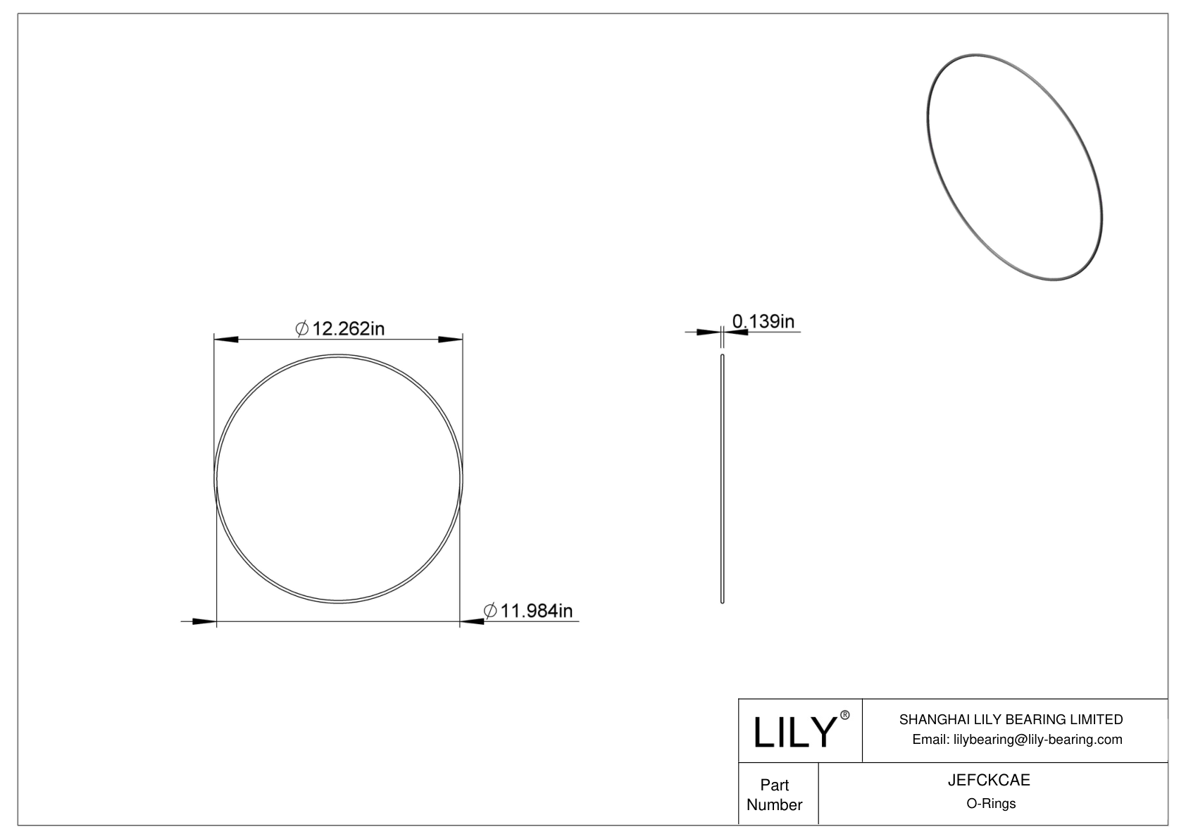 JEFCKCAE 圆形耐油 O 形圈 cad drawing