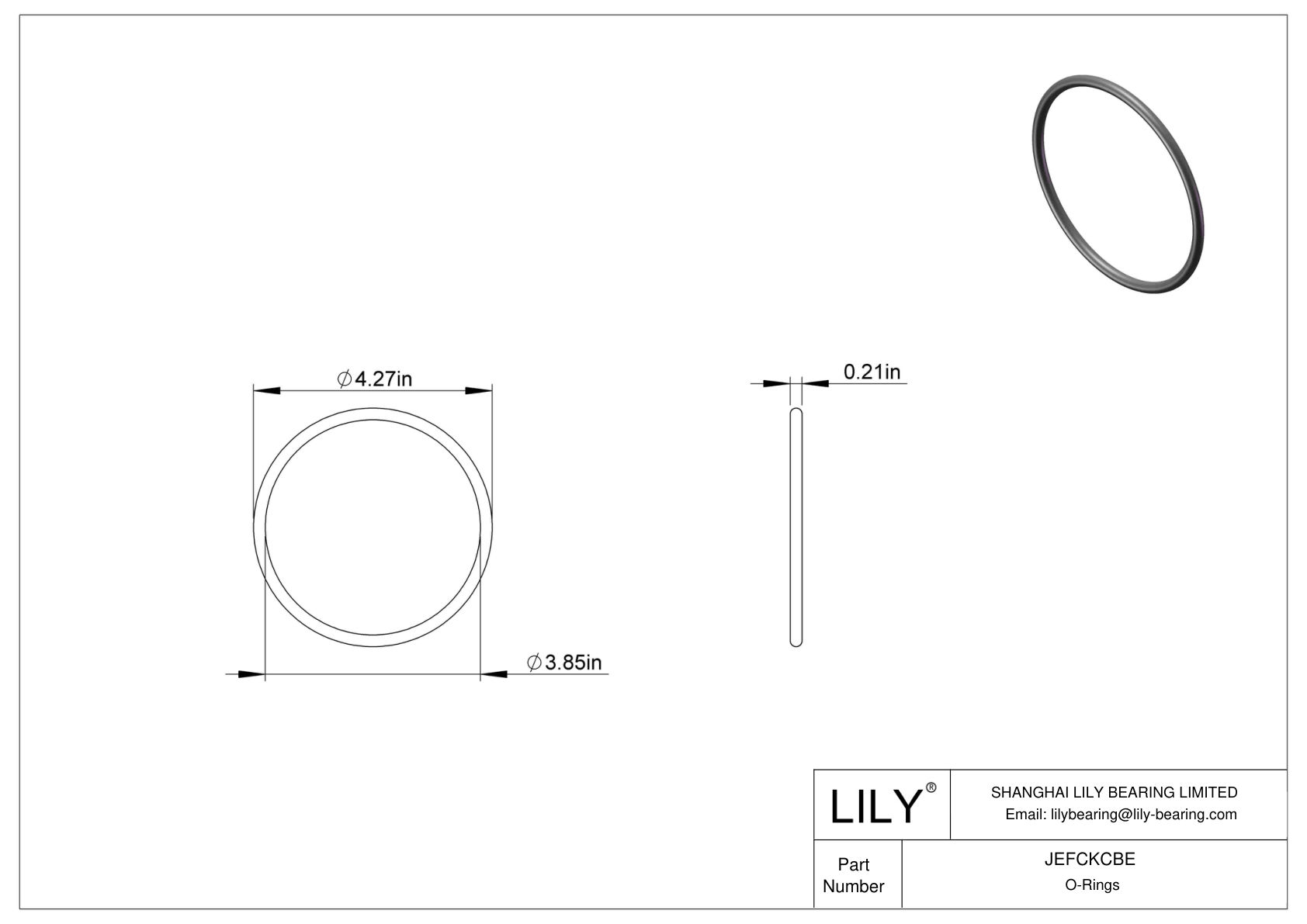 JEFCKCBE Juntas tóricas redondas resistentes al aceite cad drawing