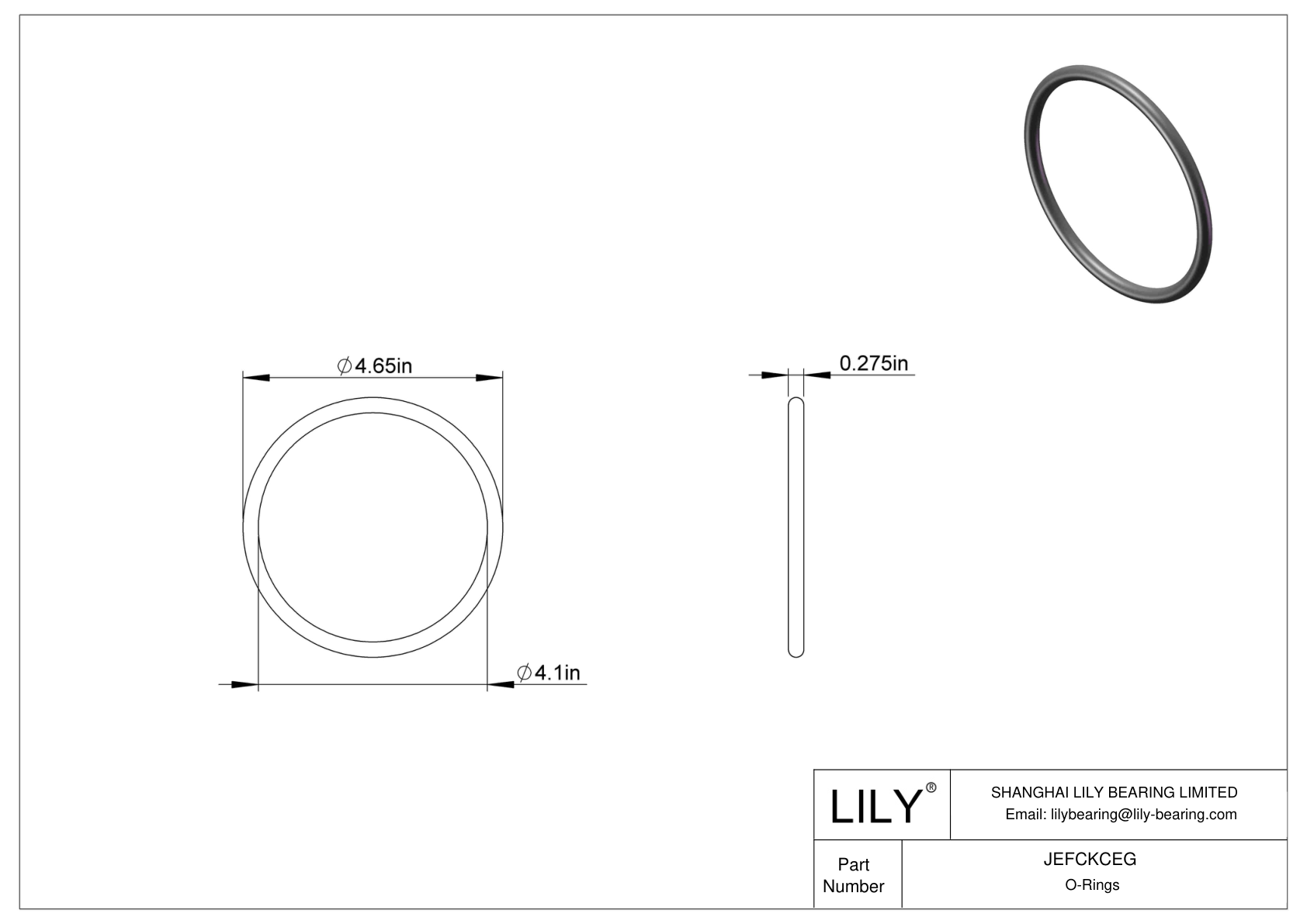 JEFCKCEG Oil Resistant O-Rings Round cad drawing