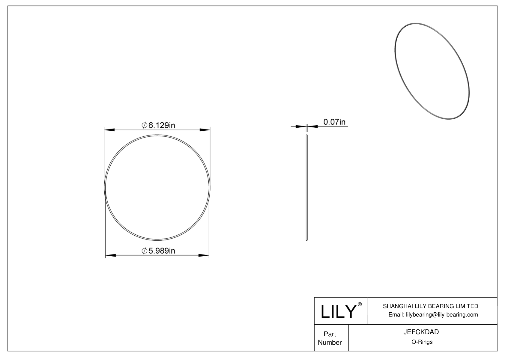 JEFCKDAD Juntas tóricas redondas resistentes al aceite cad drawing