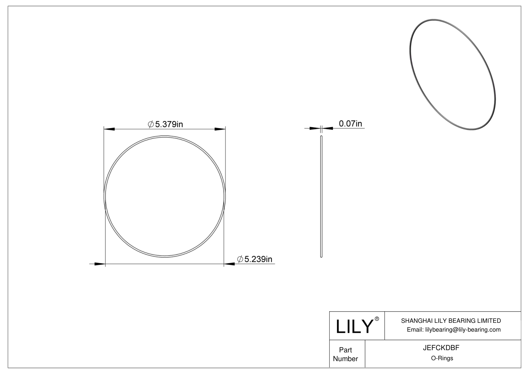 JEFCKDBF 圆形耐油 O 形圈 cad drawing