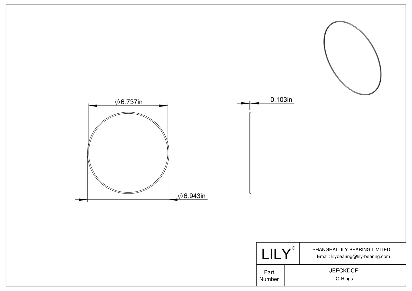 JEFCKDCF 圆形耐油 O 形圈 cad drawing