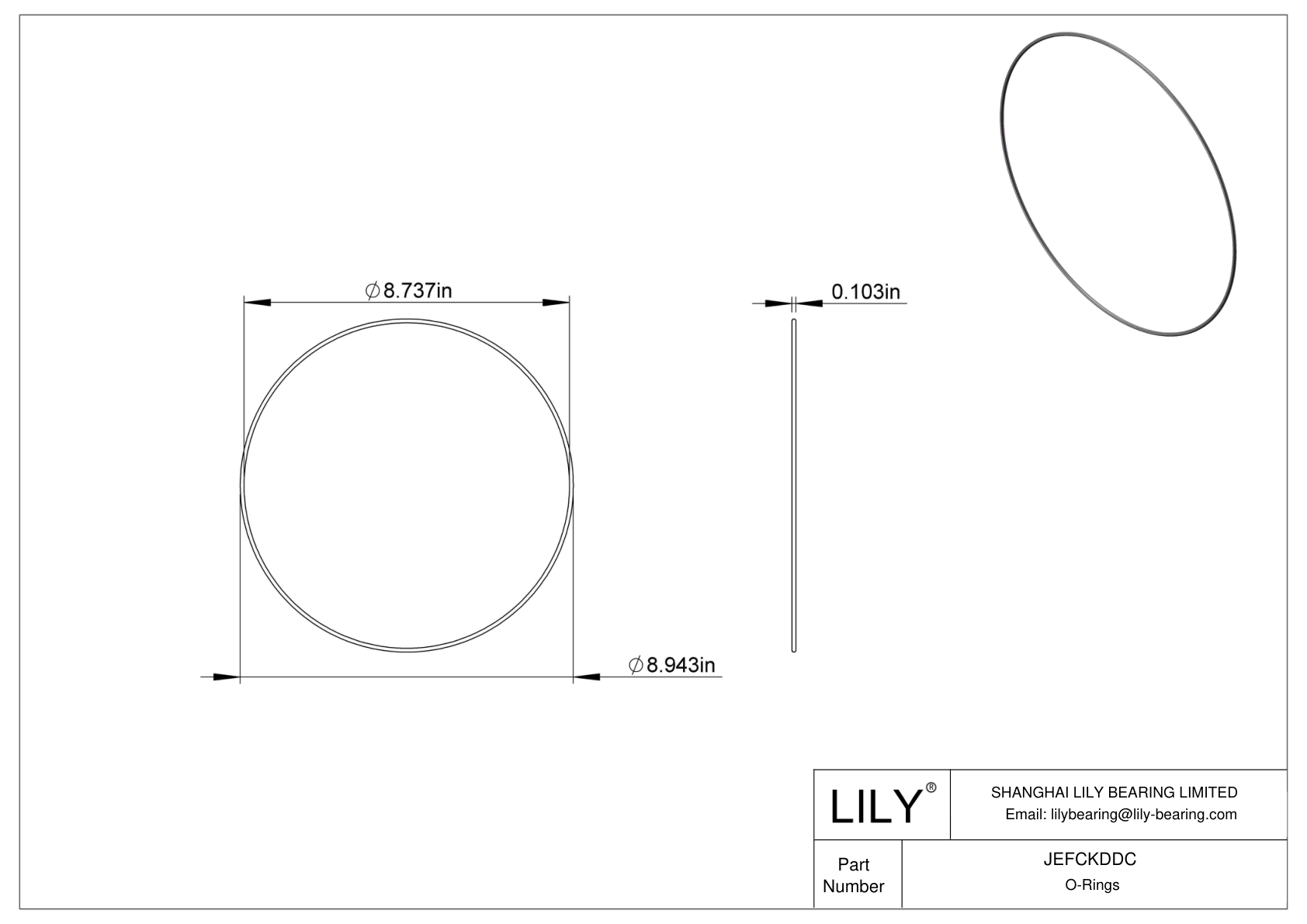 JEFCKDDC 圆形耐油 O 形圈 cad drawing