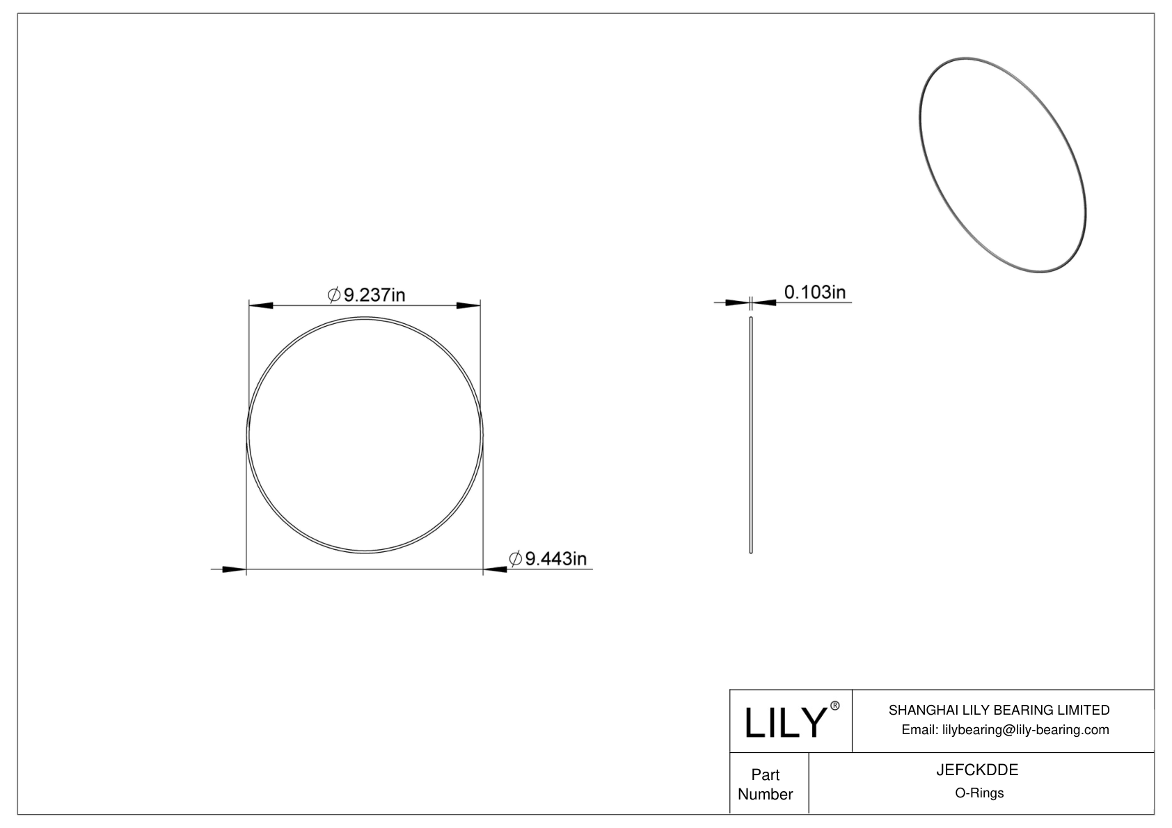 JEFCKDDE Oil Resistant O-Rings Round cad drawing