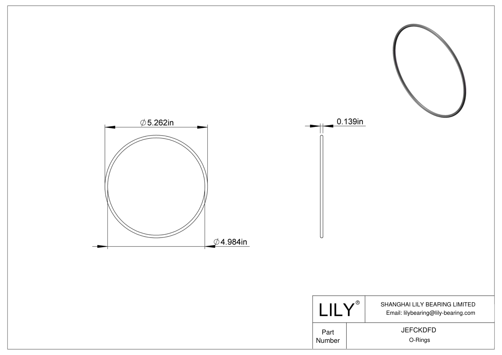 JEFCKDFD 圆形耐油 O 形圈 cad drawing