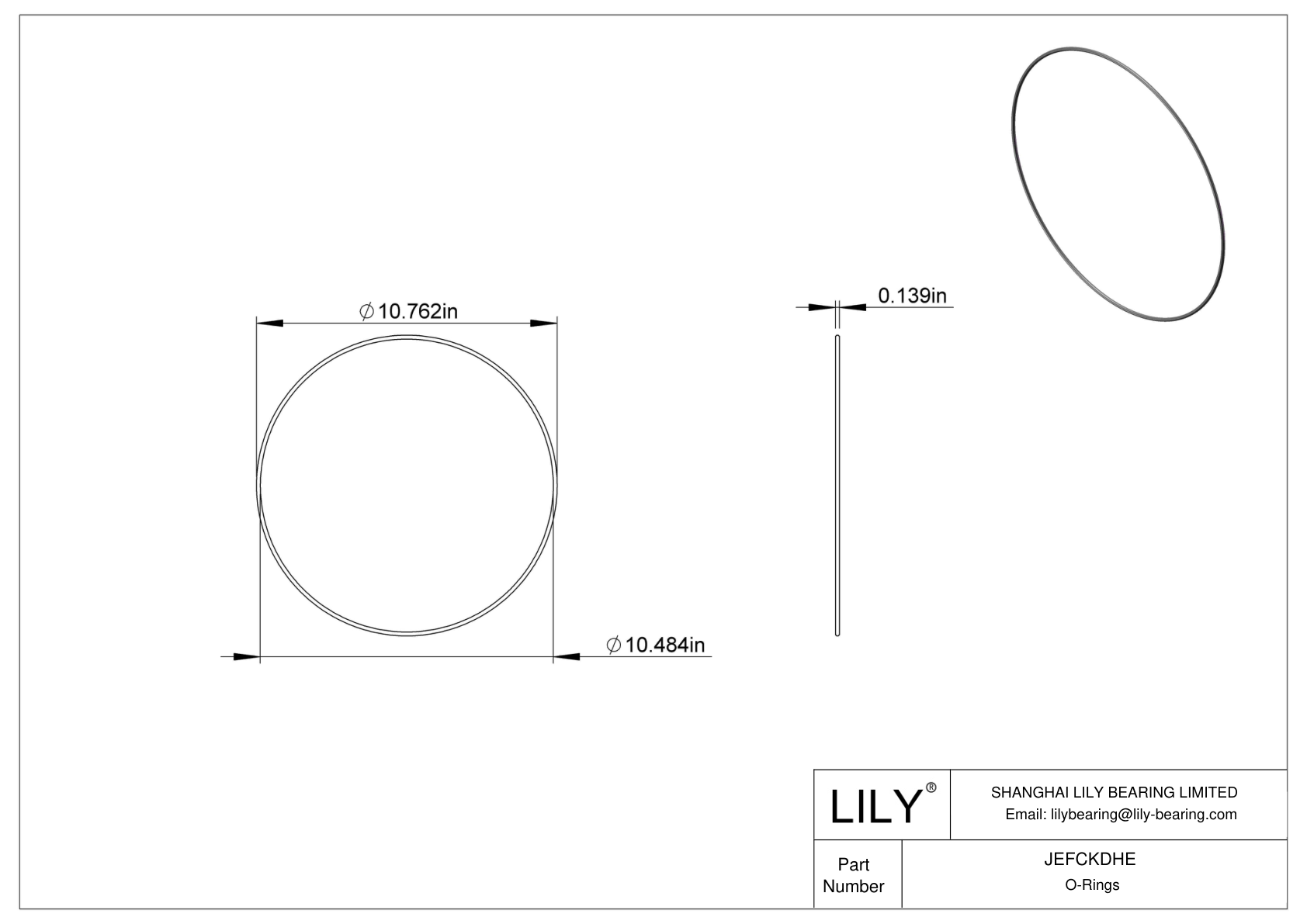 JEFCKDHE Oil Resistant O-Rings Round cad drawing
