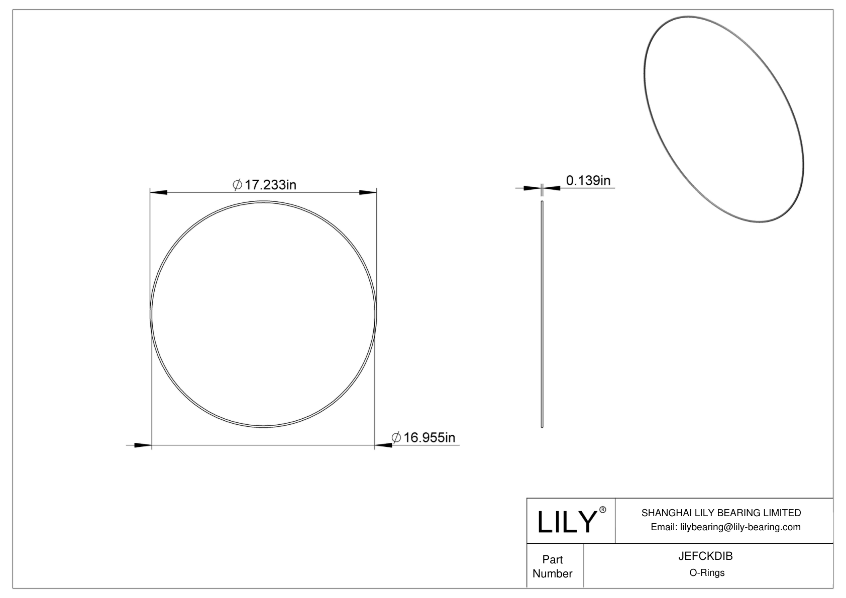 JEFCKDIB Juntas tóricas redondas resistentes al aceite cad drawing