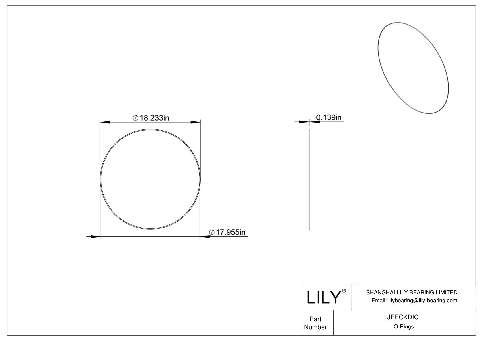 JEFCKDIC Juntas tóricas redondas resistentes al aceite cad drawing