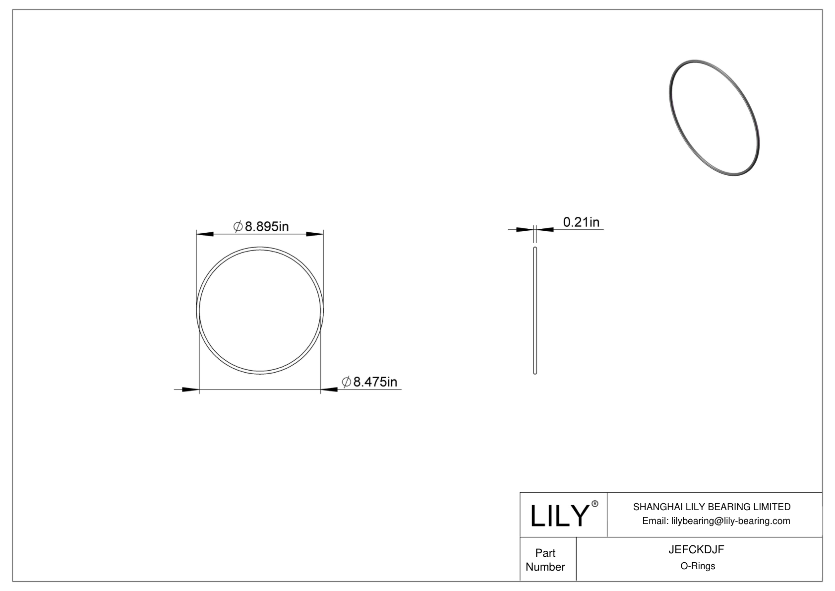 JEFCKDJF Juntas tóricas redondas resistentes al aceite cad drawing