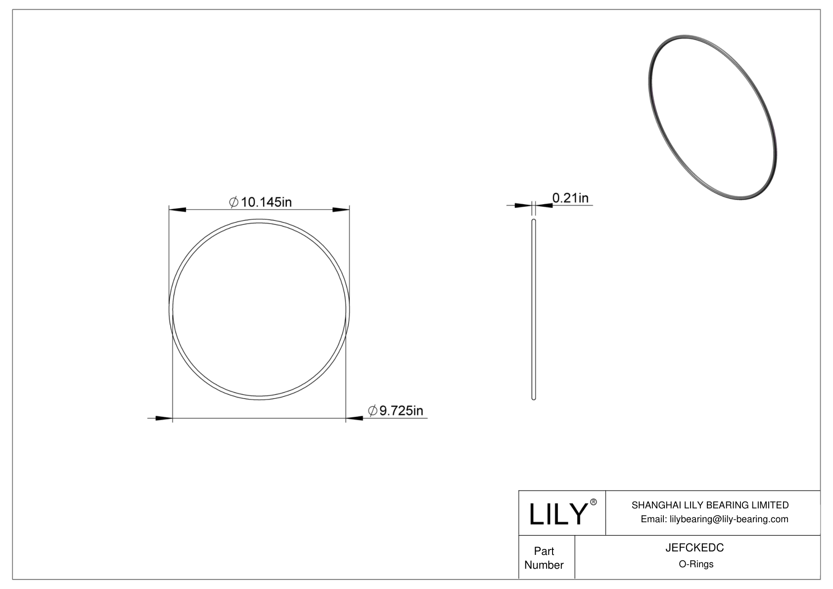 JEFCKEDC 圆形耐油 O 形圈 cad drawing