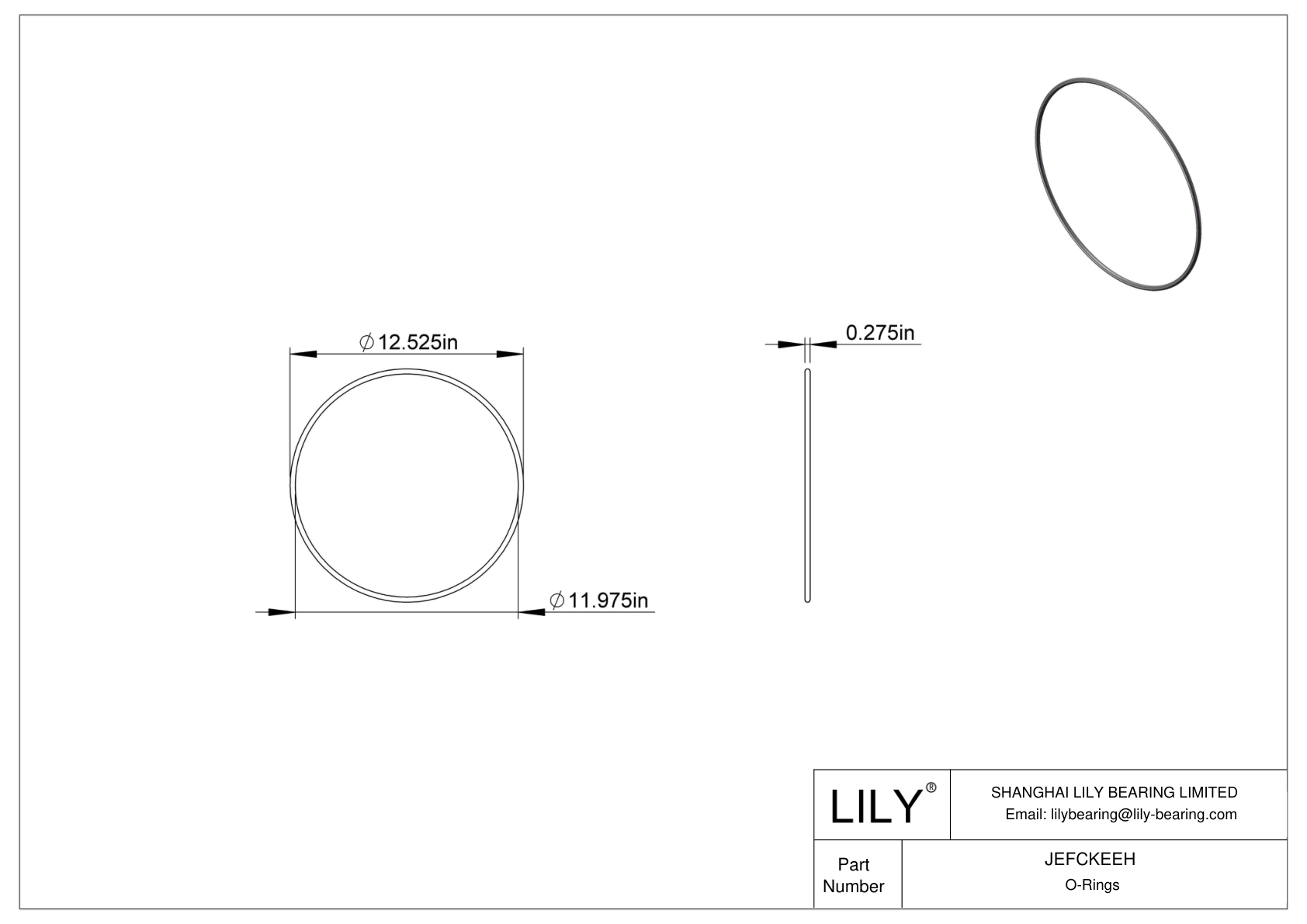 JEFCKEEH 圆形耐油 O 形圈 cad drawing