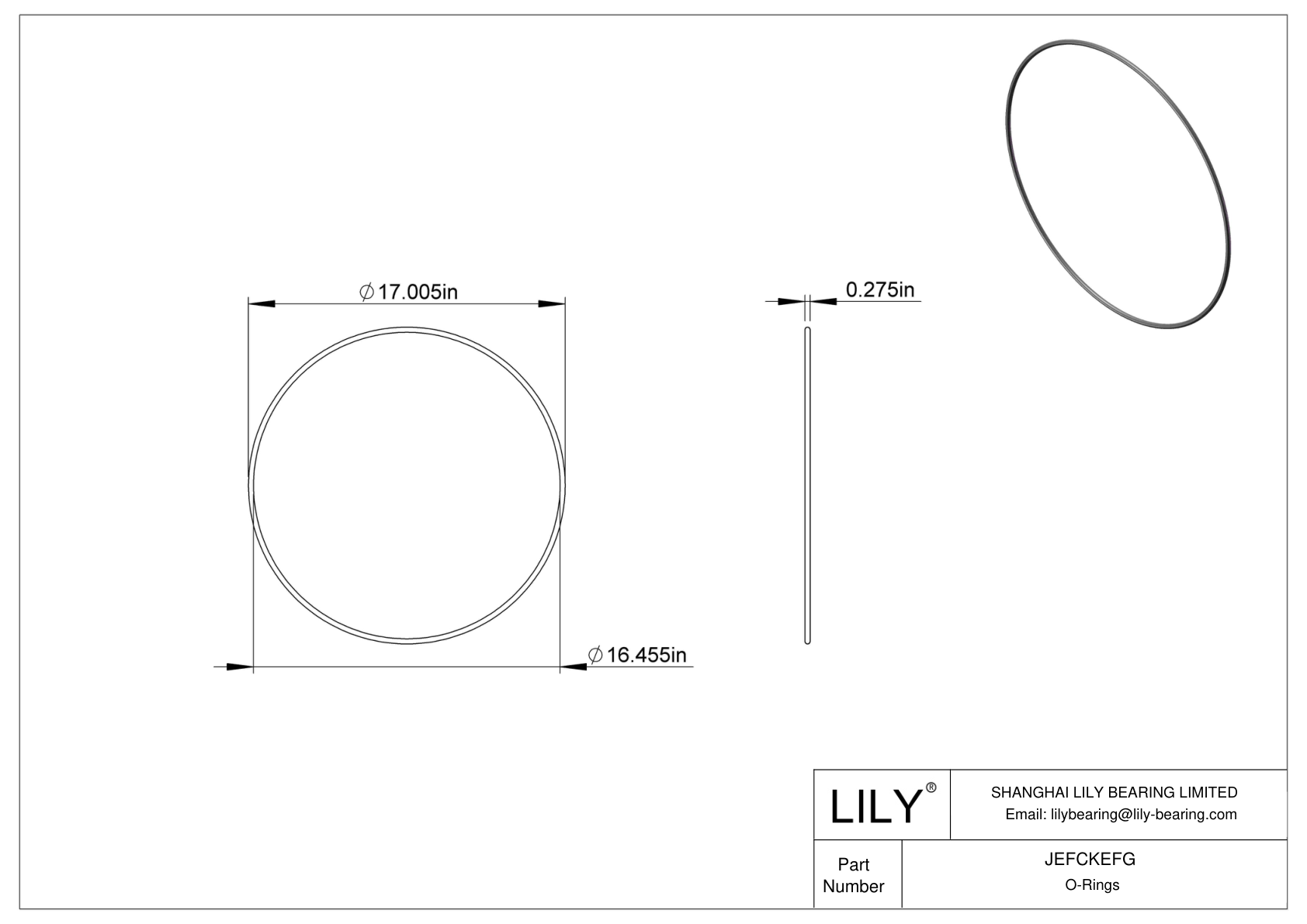 JEFCKEFG Oil Resistant O-Rings Round cad drawing