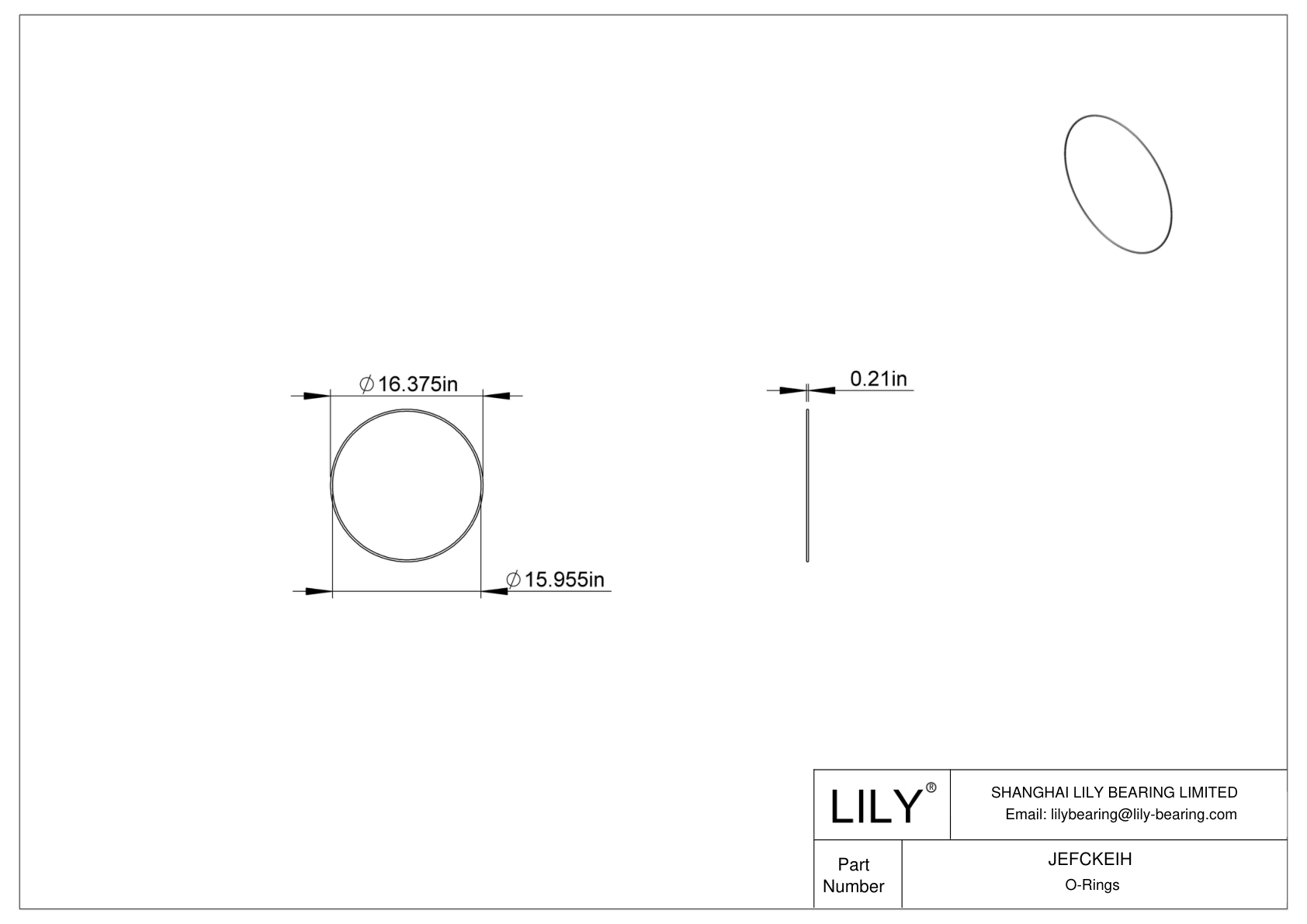 JEFCKEIH Juntas tóricas redondas resistentes al aceite cad drawing