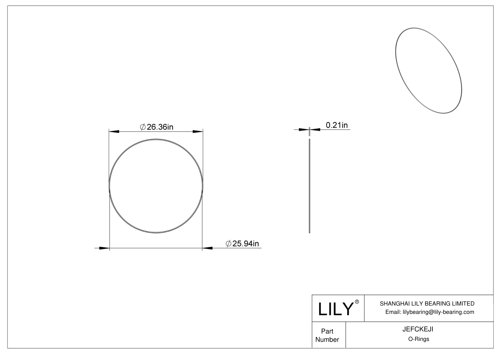 JEFCKEJI 圆形耐油 O 形圈 cad drawing