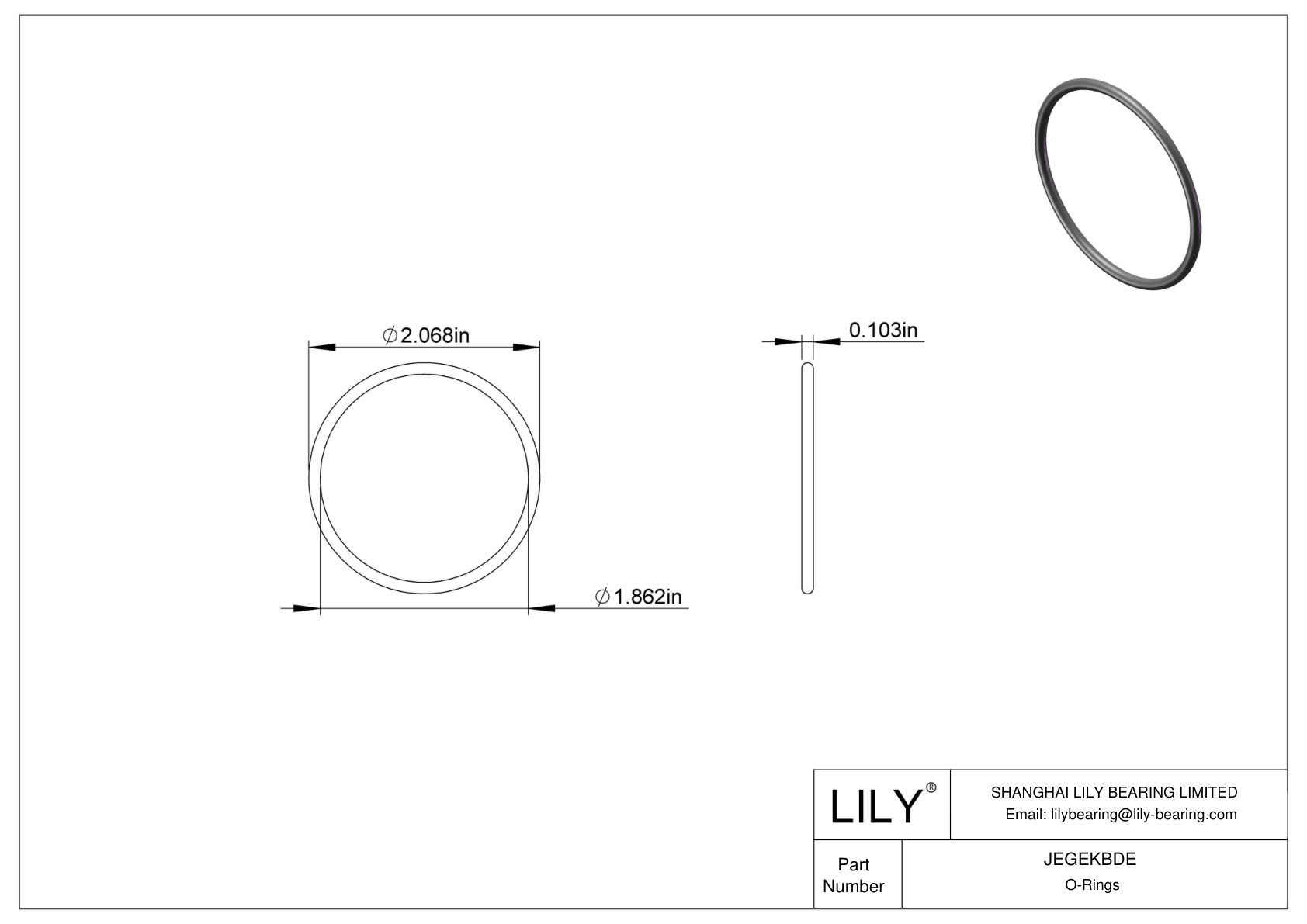 JEGEKBDE 圆形耐化学性 O 形圈 cad drawing