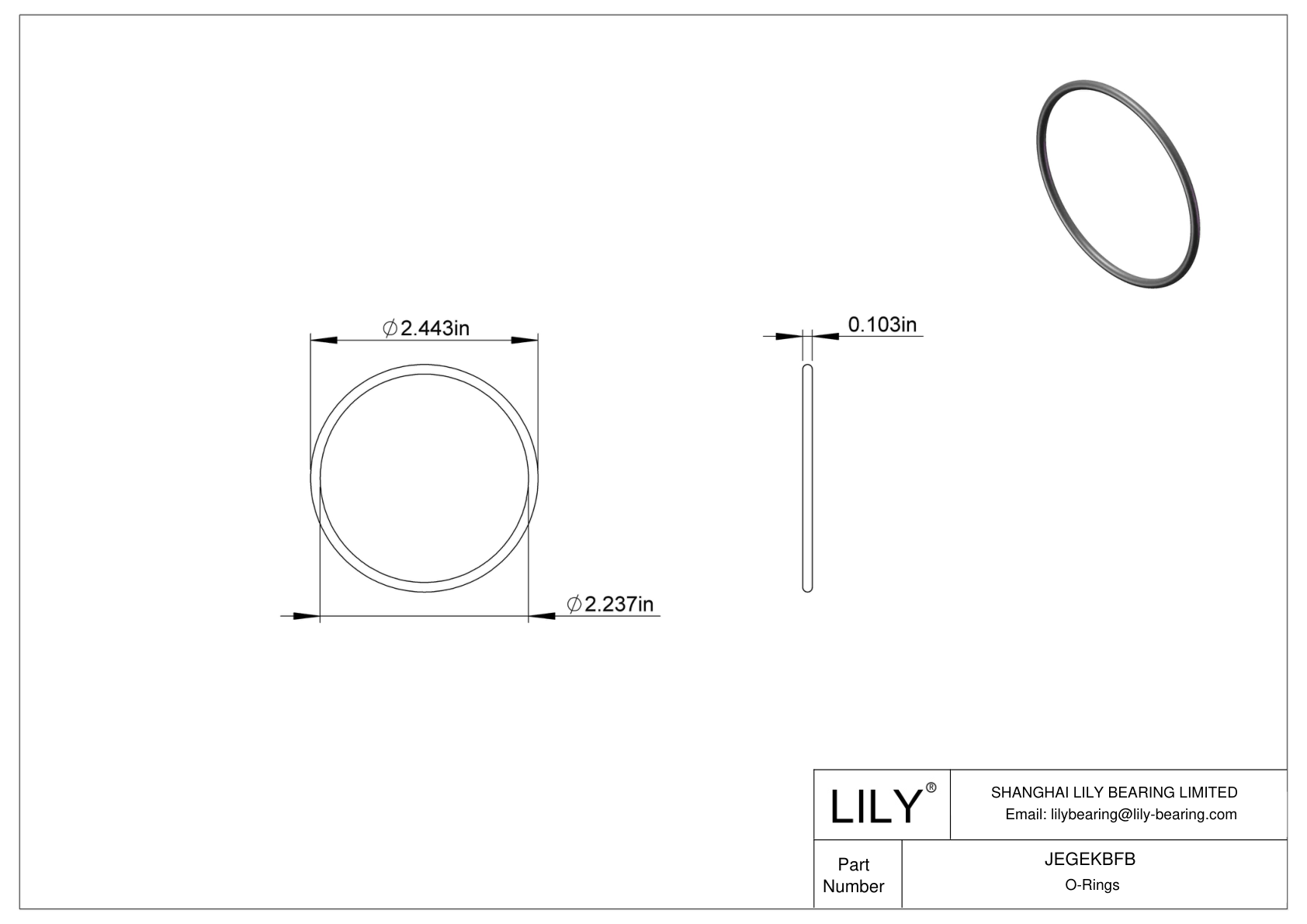 JEGEKBFB Juntas tóricas redondas resistentes a productos químicos cad drawing