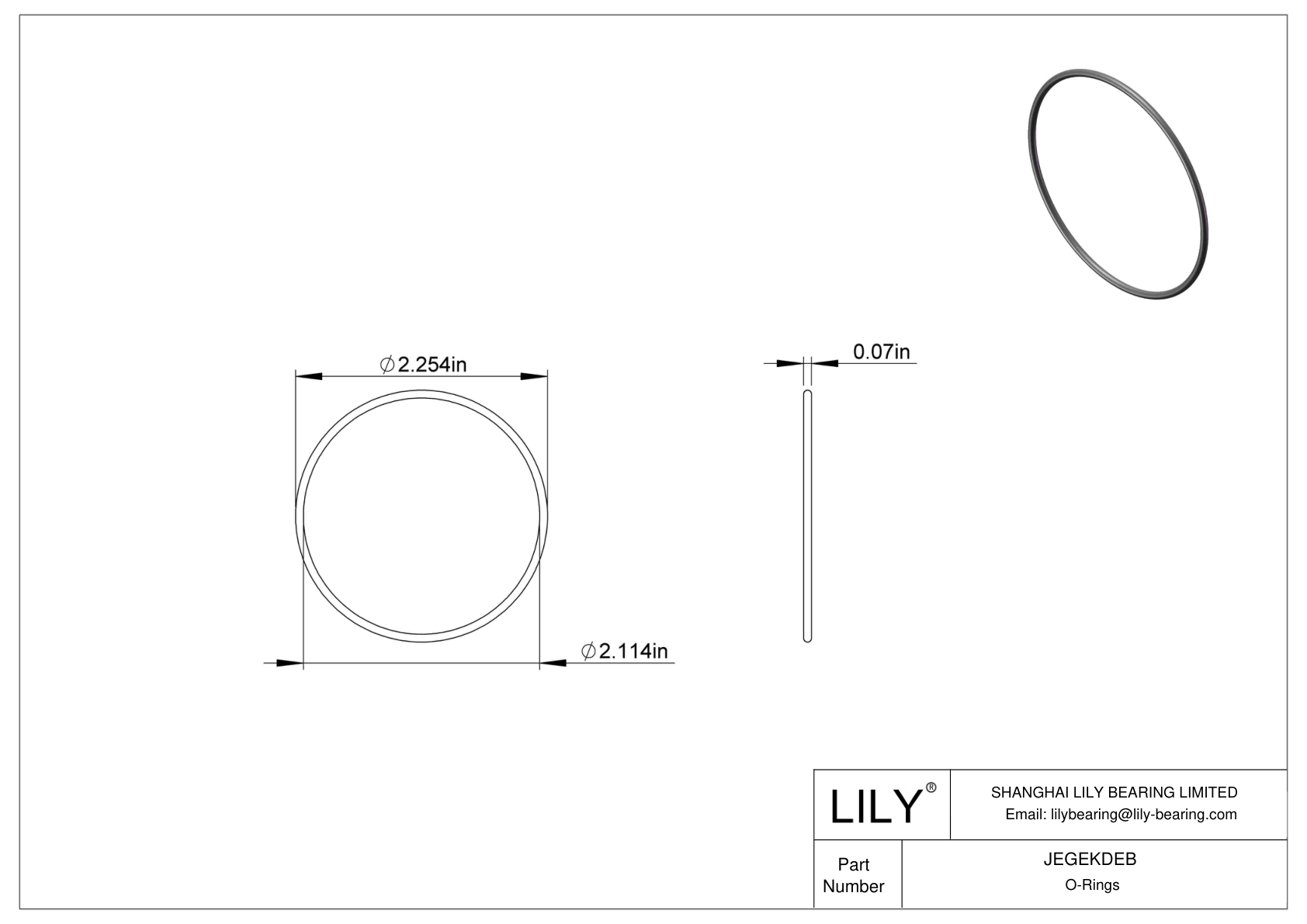 JEGEKDEB Chemical Resistant O-rings Round cad drawing