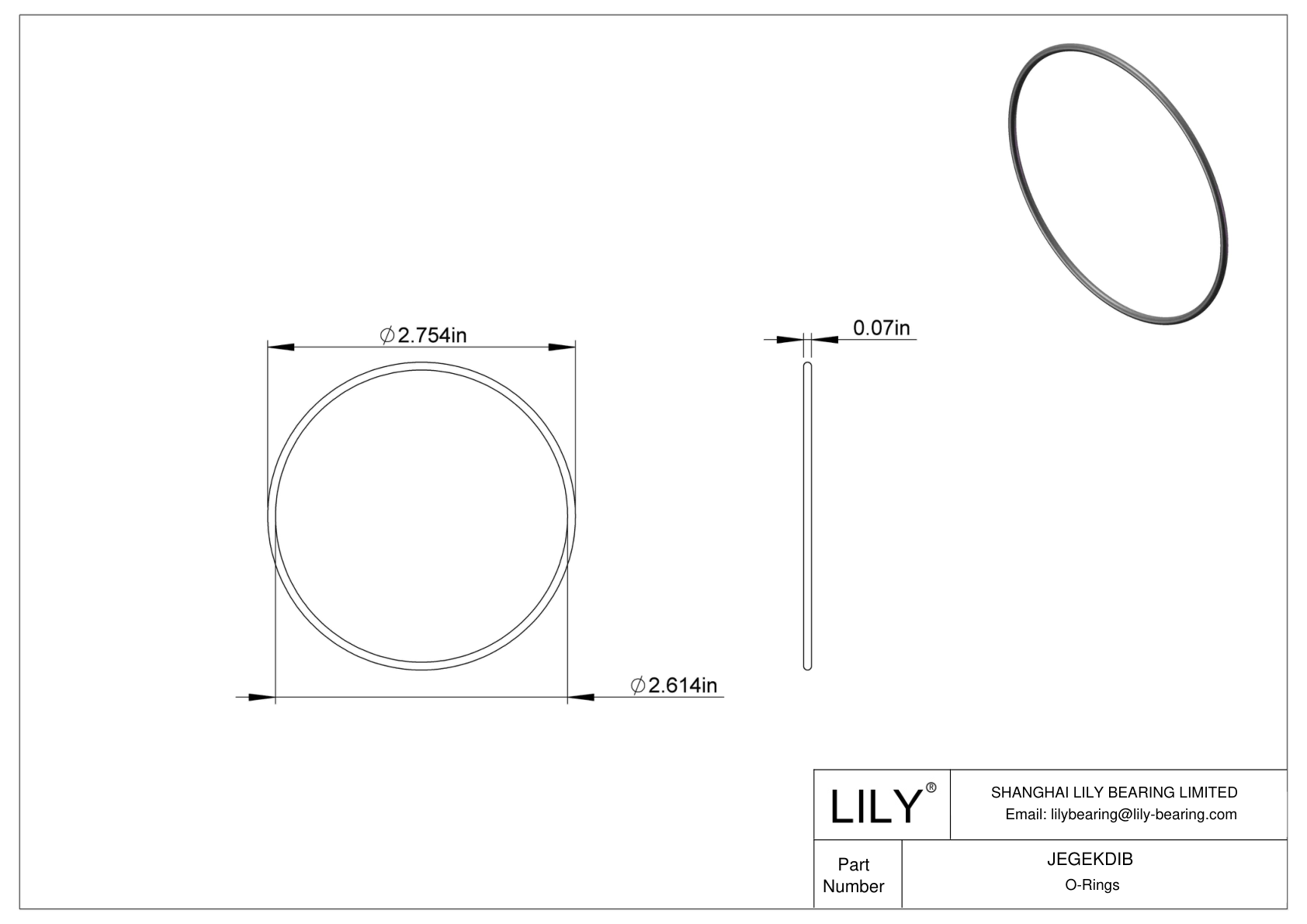 JEGEKDIB Chemical Resistant O-rings Round cad drawing