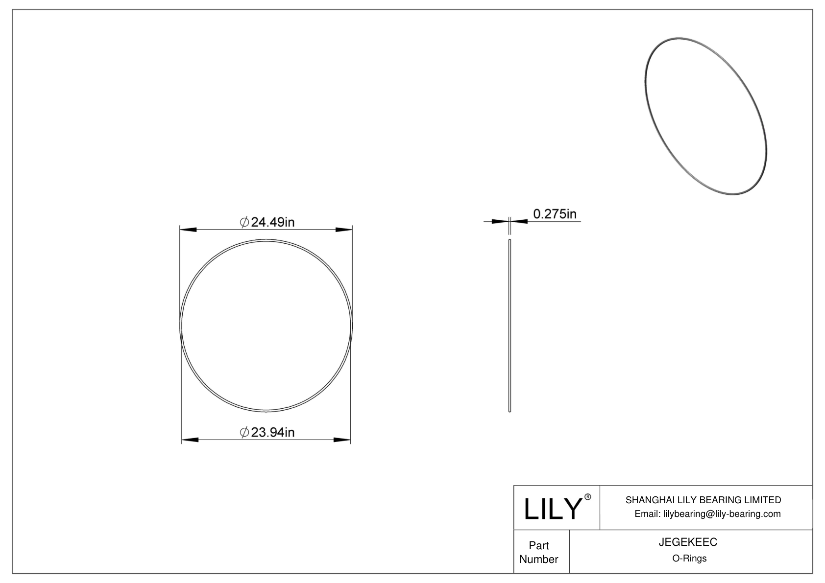 JEGEKEEC 圆形耐化学性 O 形圈 cad drawing