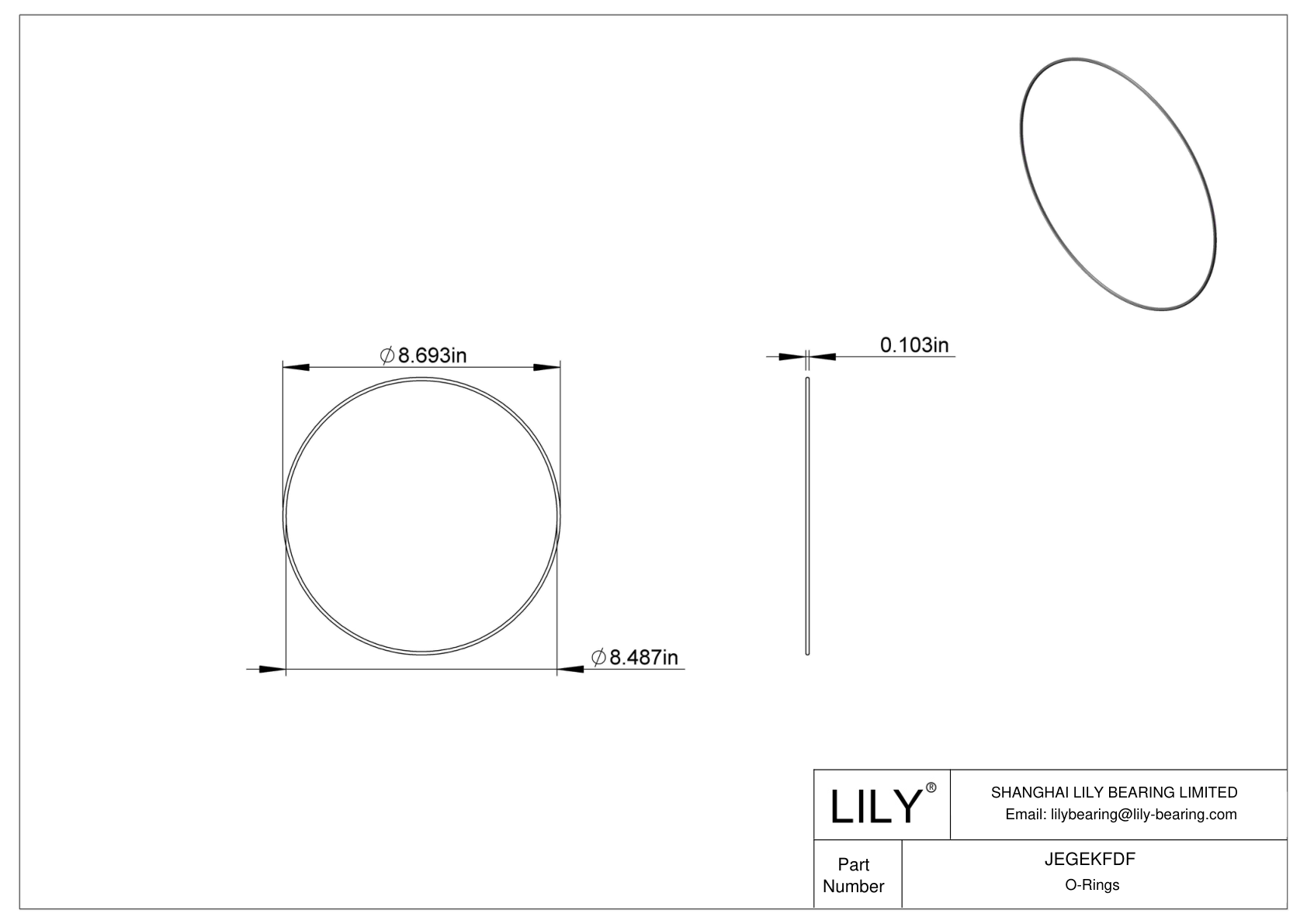 JEGEKFDF 圆形耐化学性 O 形圈 cad drawing